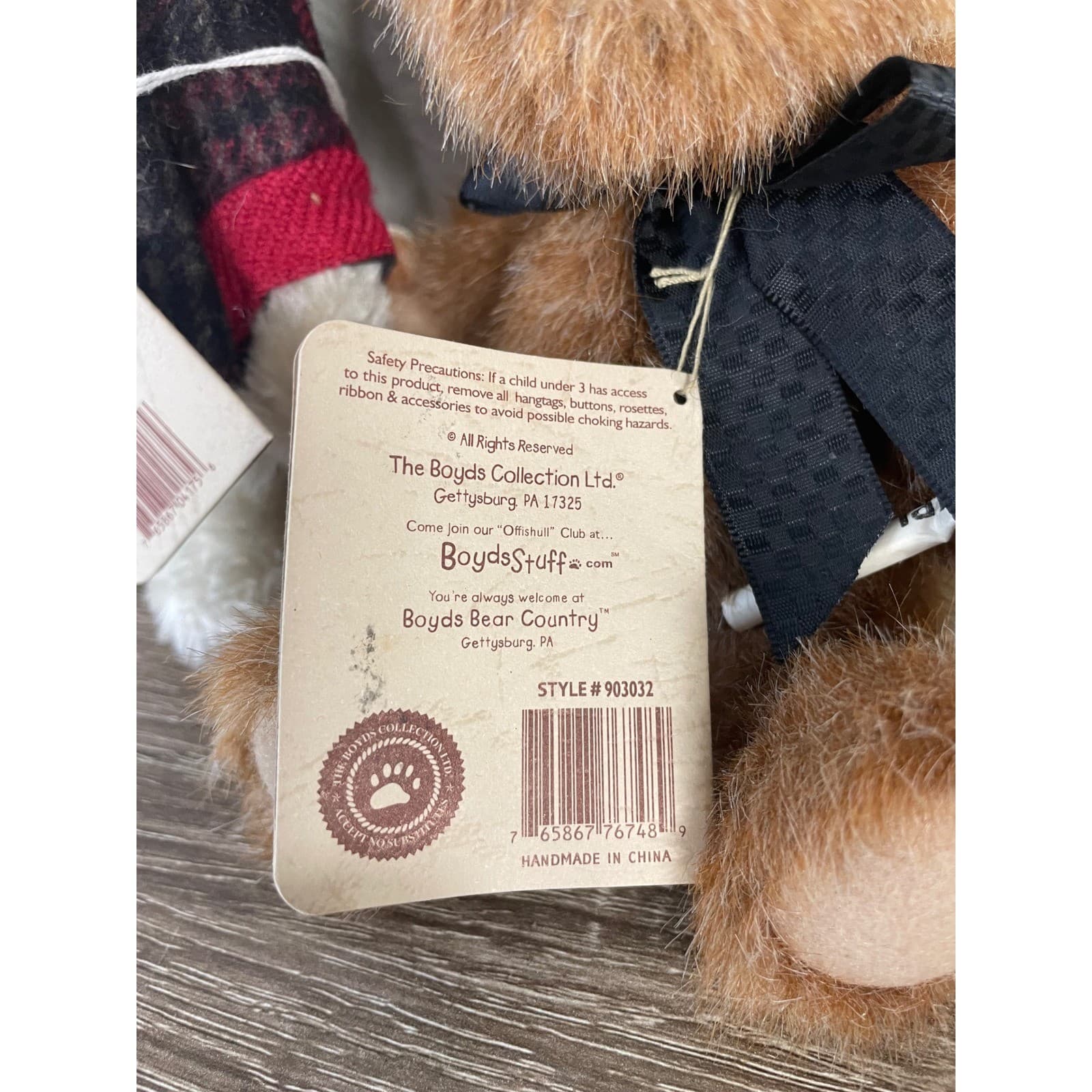 Boyds Bears Plush Lot 3 Bailey Friends Graduation Golf Winter Sweater Tagged - Thumbnail 10