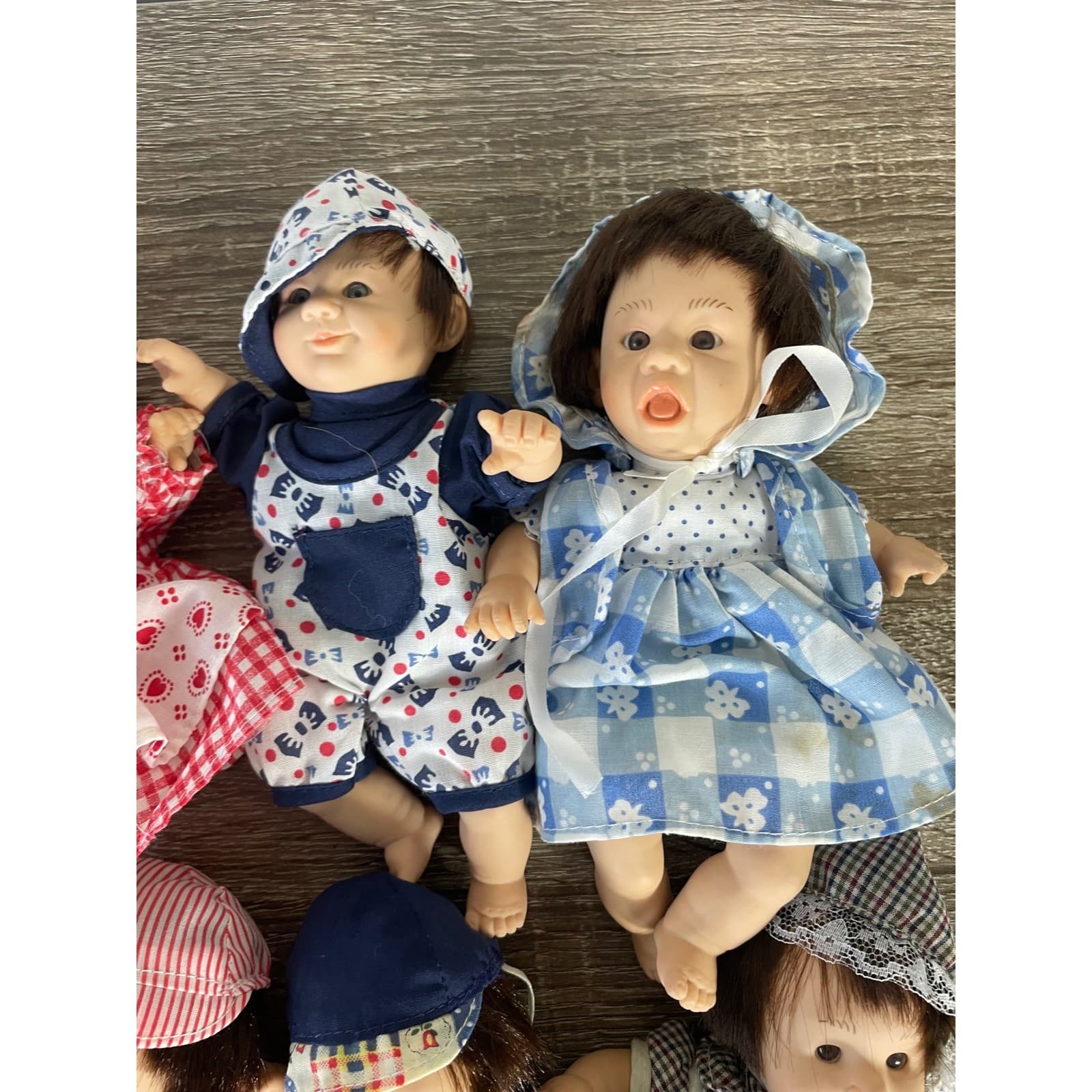 Vintage Gi-Go Toys Baby Dolls Lot 6 Vinyl PE Pellet Hong Kong China 90s Toy - Thumbnail 5