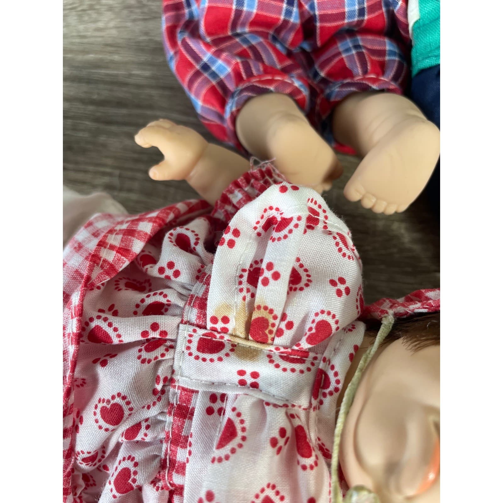 Vintage Gi-Go Toys Baby Dolls Lot 6 Vinyl PE Pellet Hong Kong China 90s Toy - Thumbnail 9
