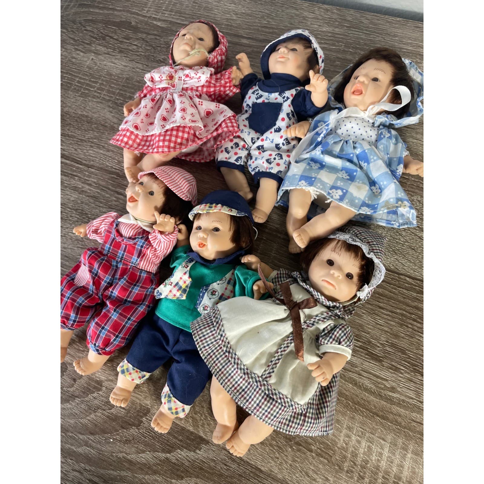 Vintage Gi-Go Toys Baby Dolls Lot 6 Vinyl PE Pellet Hong Kong China 90s Toy - Thumbnail 7