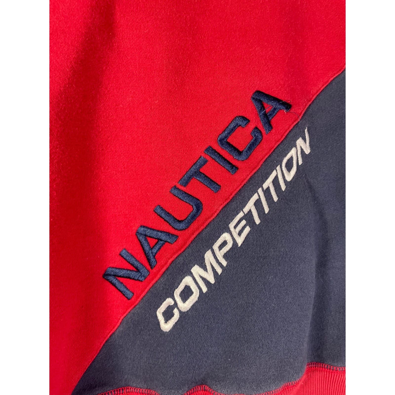 Vintage Nautica Competition Pullover Jacket Mens XXL Red Navy 90s Sailing - Thumbnail 12