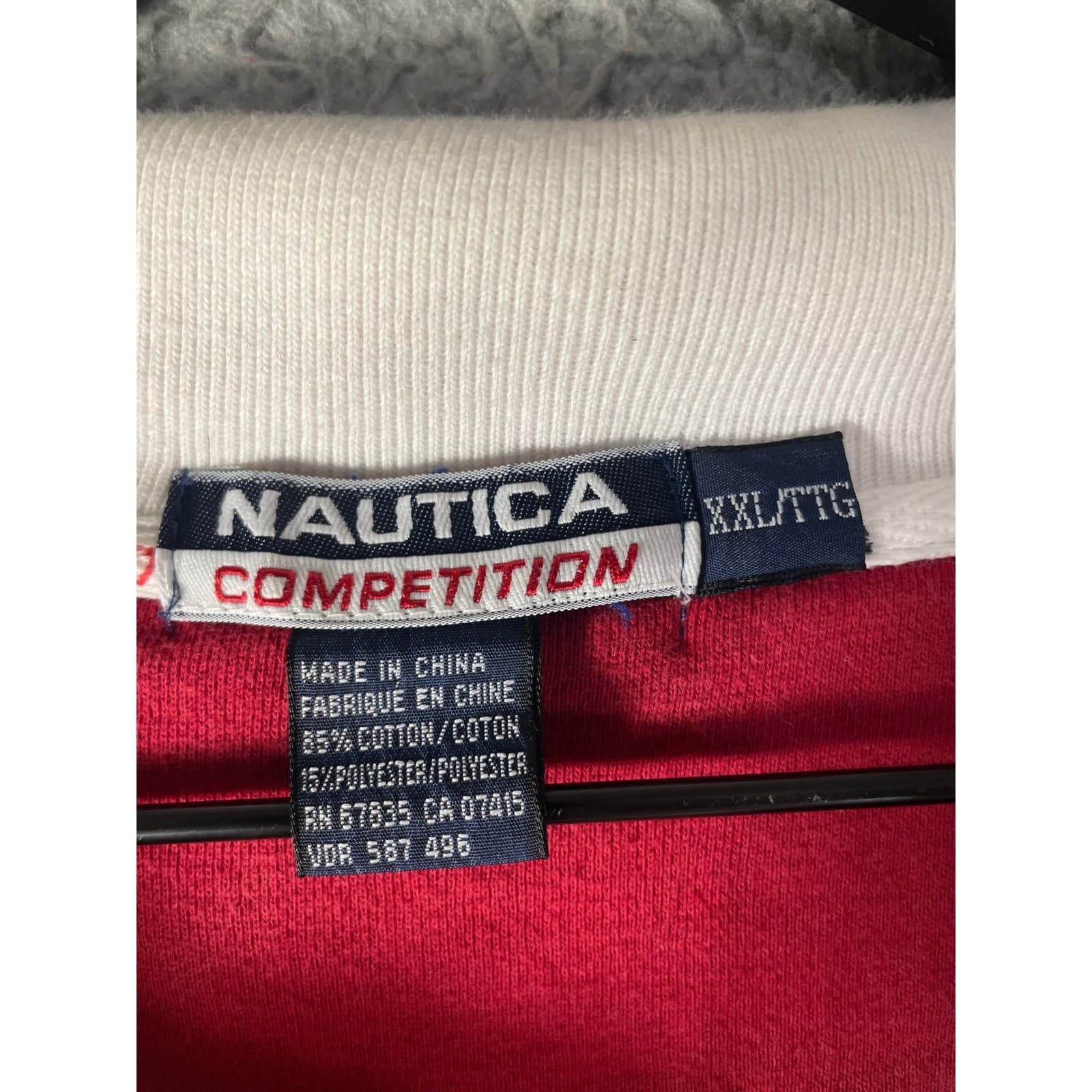 Vintage Nautica Competition Pullover Jacket Mens XXL Red Navy 90s Sailing - Thumbnail 4