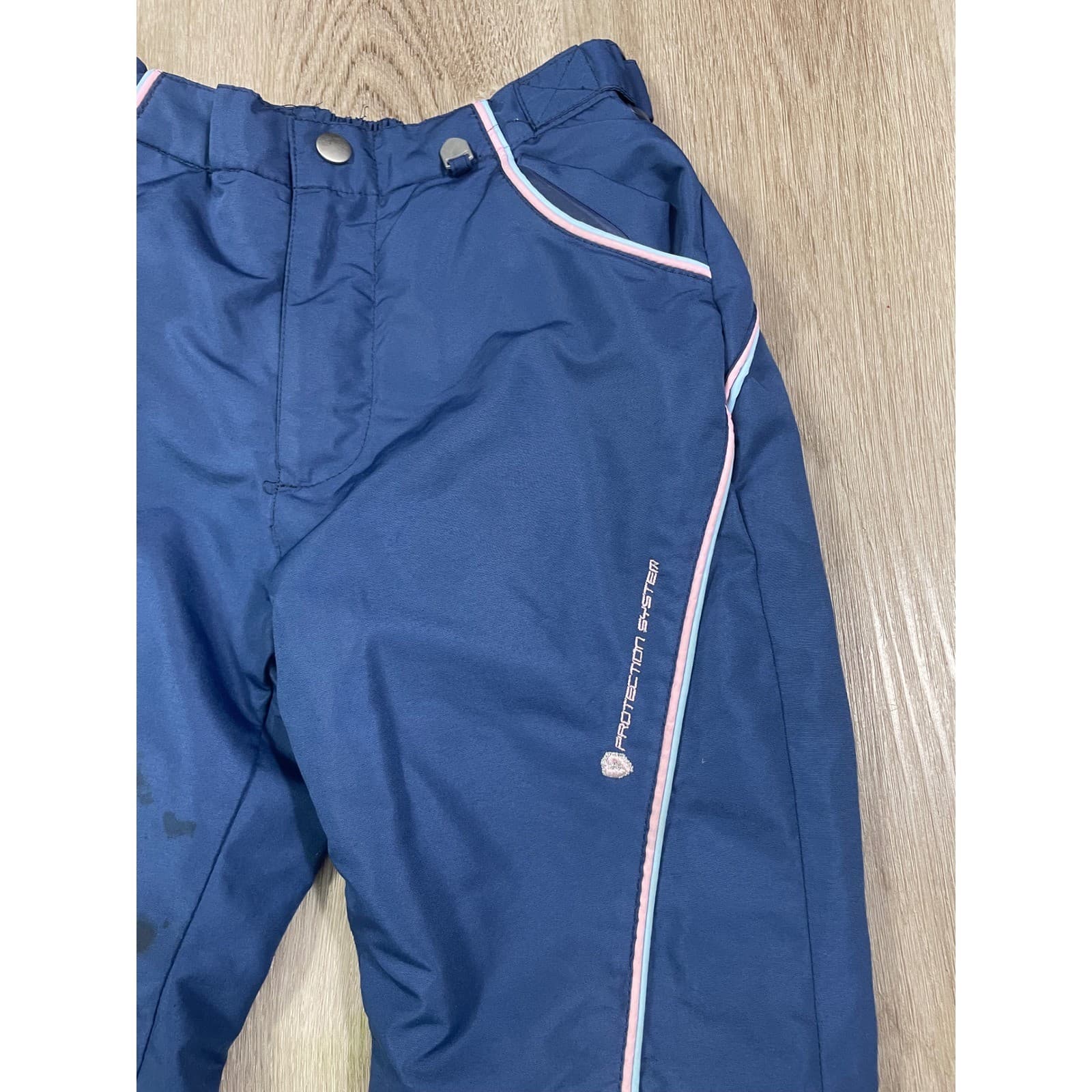 Protection System Lined Snow Pants Girls 6 Navy Blue Insulated Ski Snowboard - Thumbnail 9