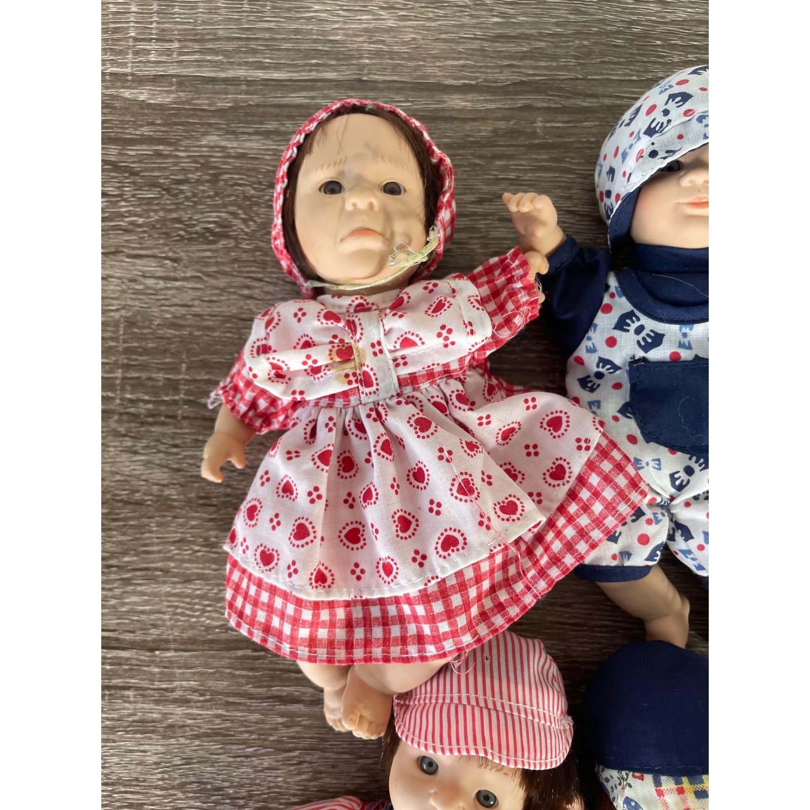 Vintage Gi-Go Toys Baby Dolls Lot 6 Vinyl PE Pellet Hong Kong China 90s Toy - Thumbnail 4
