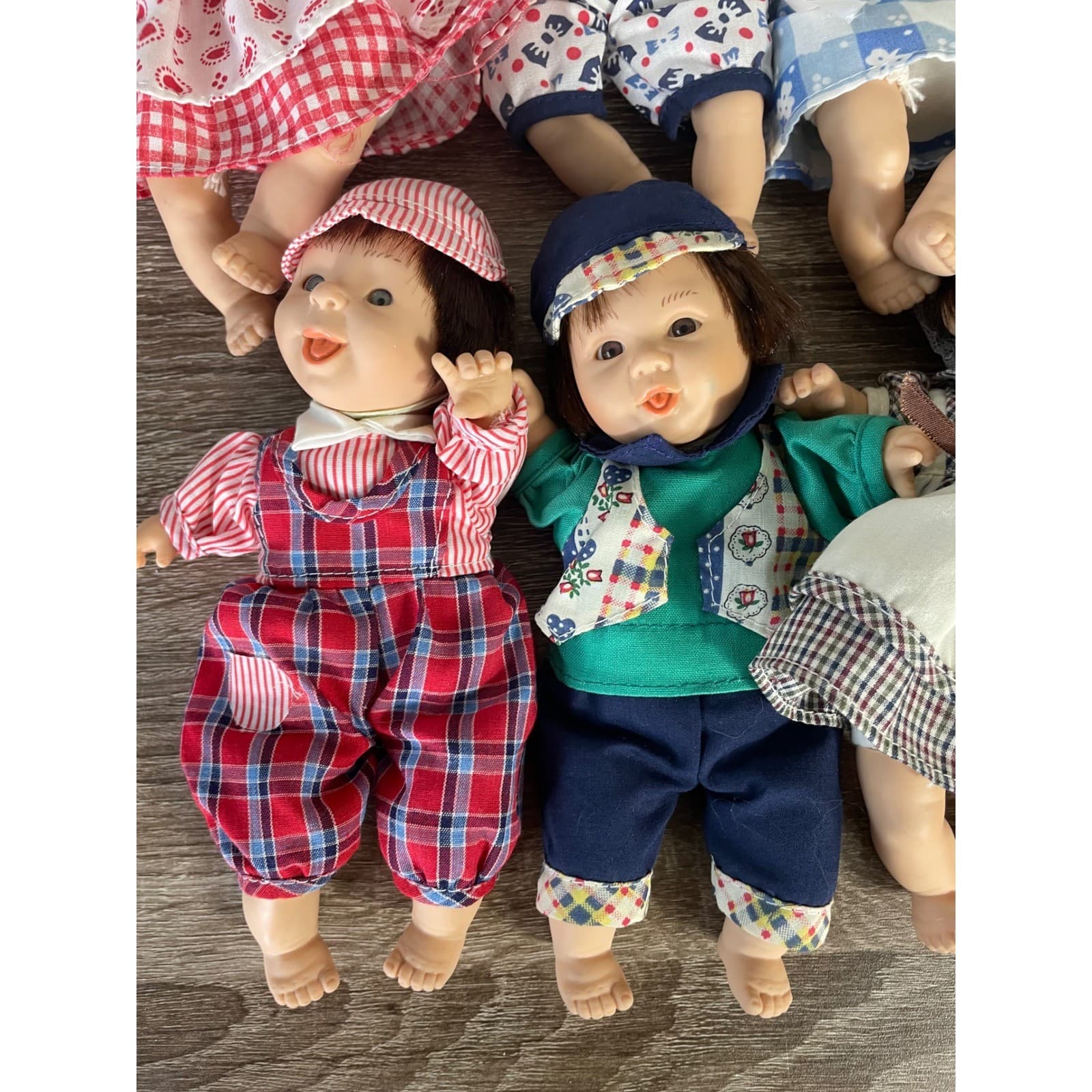 Vintage Gi-Go Toys Baby Dolls Lot 6 Vinyl PE Pellet Hong Kong China 90s Toy - Thumbnail 6