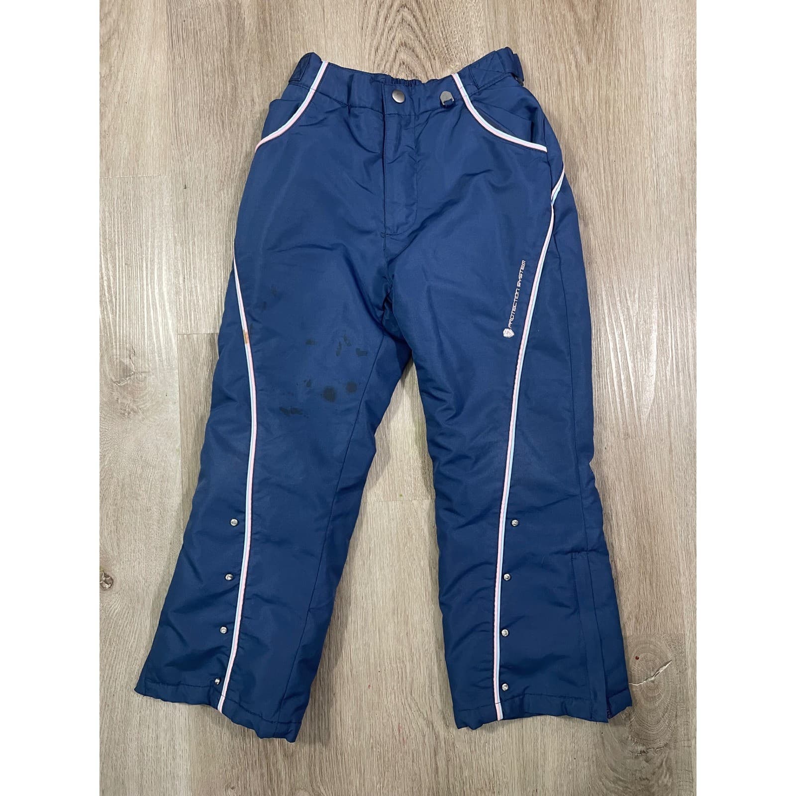 Protection System Lined Snow Pants Girls 6 Navy Blue Insulated Ski Snowboard - Thumbnail 6
