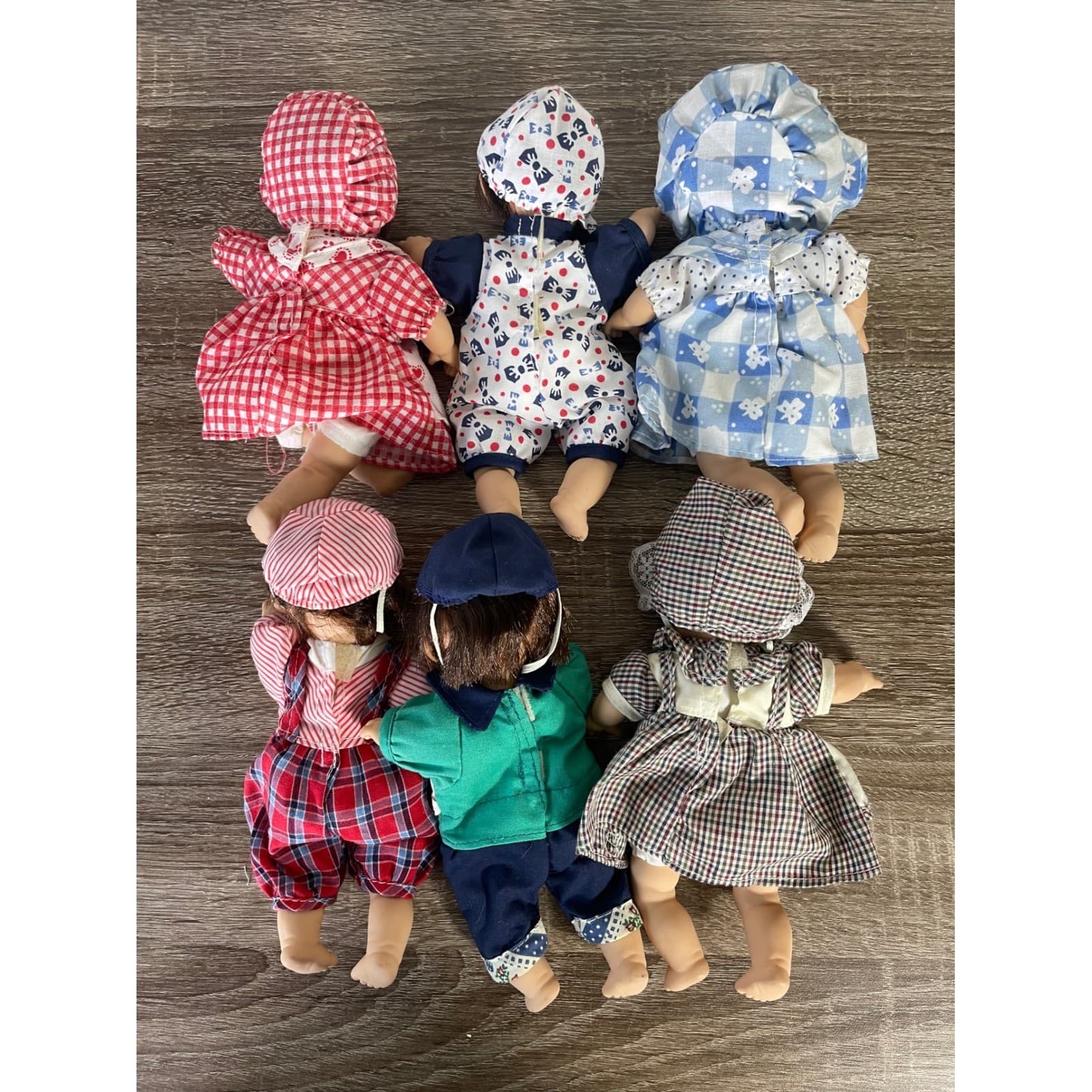 Vintage Gi-Go Toys Baby Dolls Lot 6 Vinyl PE Pellet Hong Kong China 90s Toy - Thumbnail 8