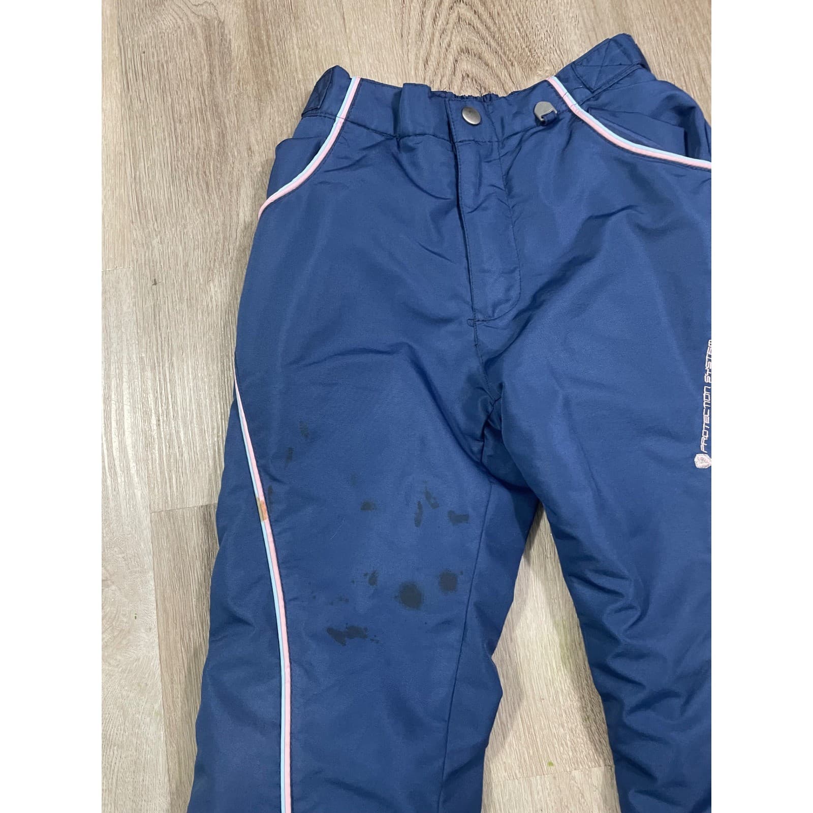 Protection System Lined Snow Pants Girls 6 Navy Blue Insulated Ski Snowboard - Thumbnail 8