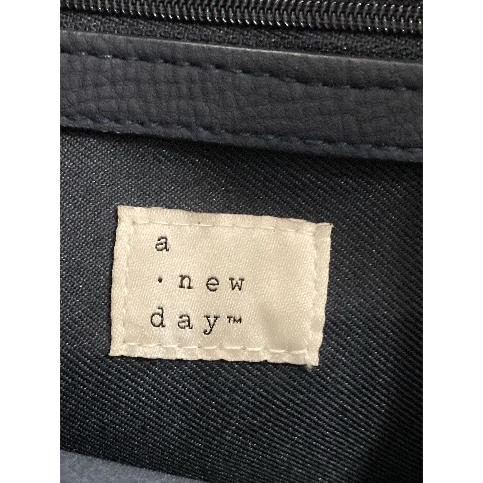 A New Day Bag Womens Navy Blue Messenger Satchel Crossbody Purse Target Handbag - Thumbnail 4