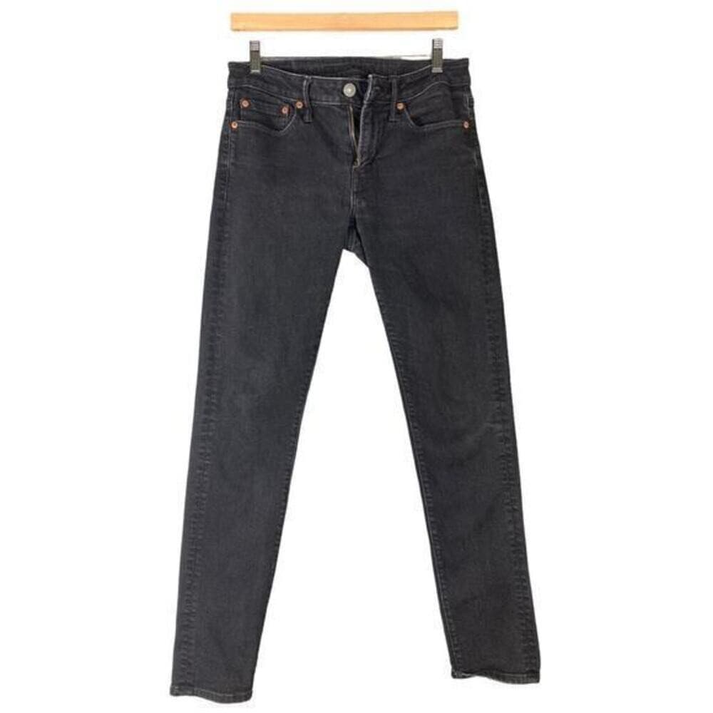 American Eagle Airflex Skinny Jeans Mens 29 X 32 Black Stretch Denim Flex Pocket - Thumbnail 2