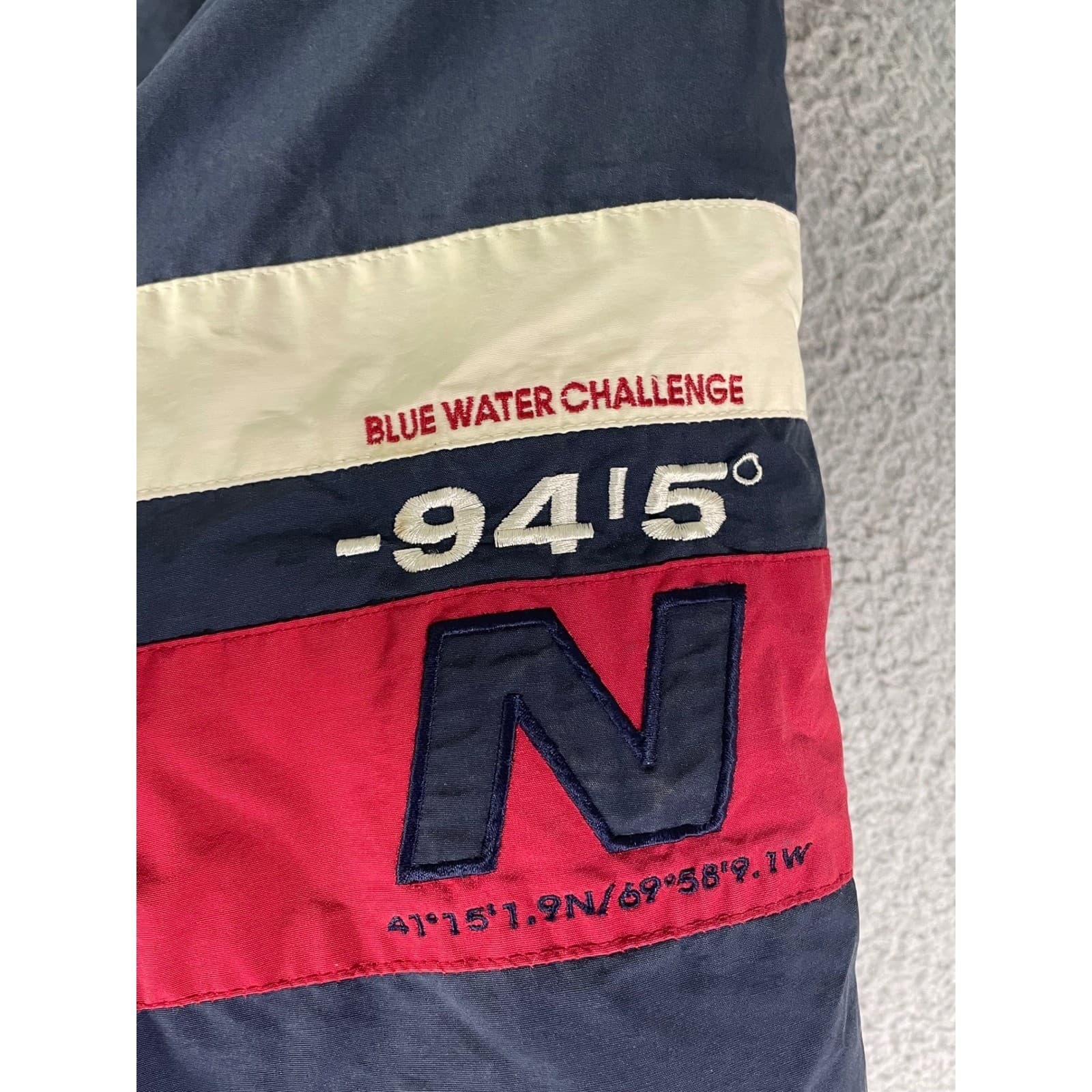 Vintage Nautica Blue Water Challenge Jacket Mens M Spell Out Sailing - Thumbnail 15