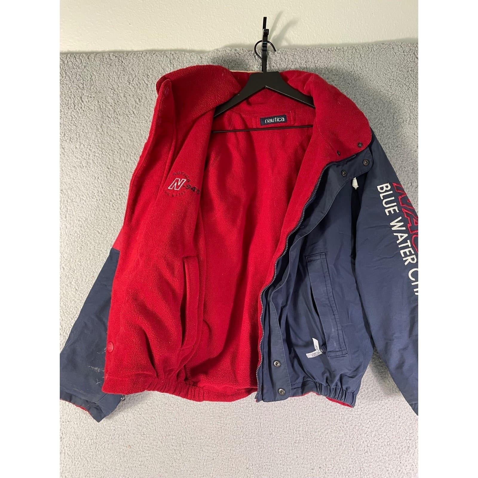 Vintage Nautica Blue Water Challenge Jacket Mens M Spell Out Sailing - Thumbnail 11