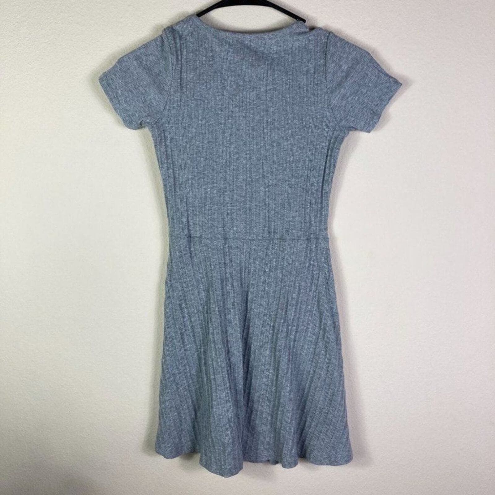 Art Class Dress Girls Large L Gray Ribbed Short Sleeve Skater Casual NWOT - Thumbnail 8