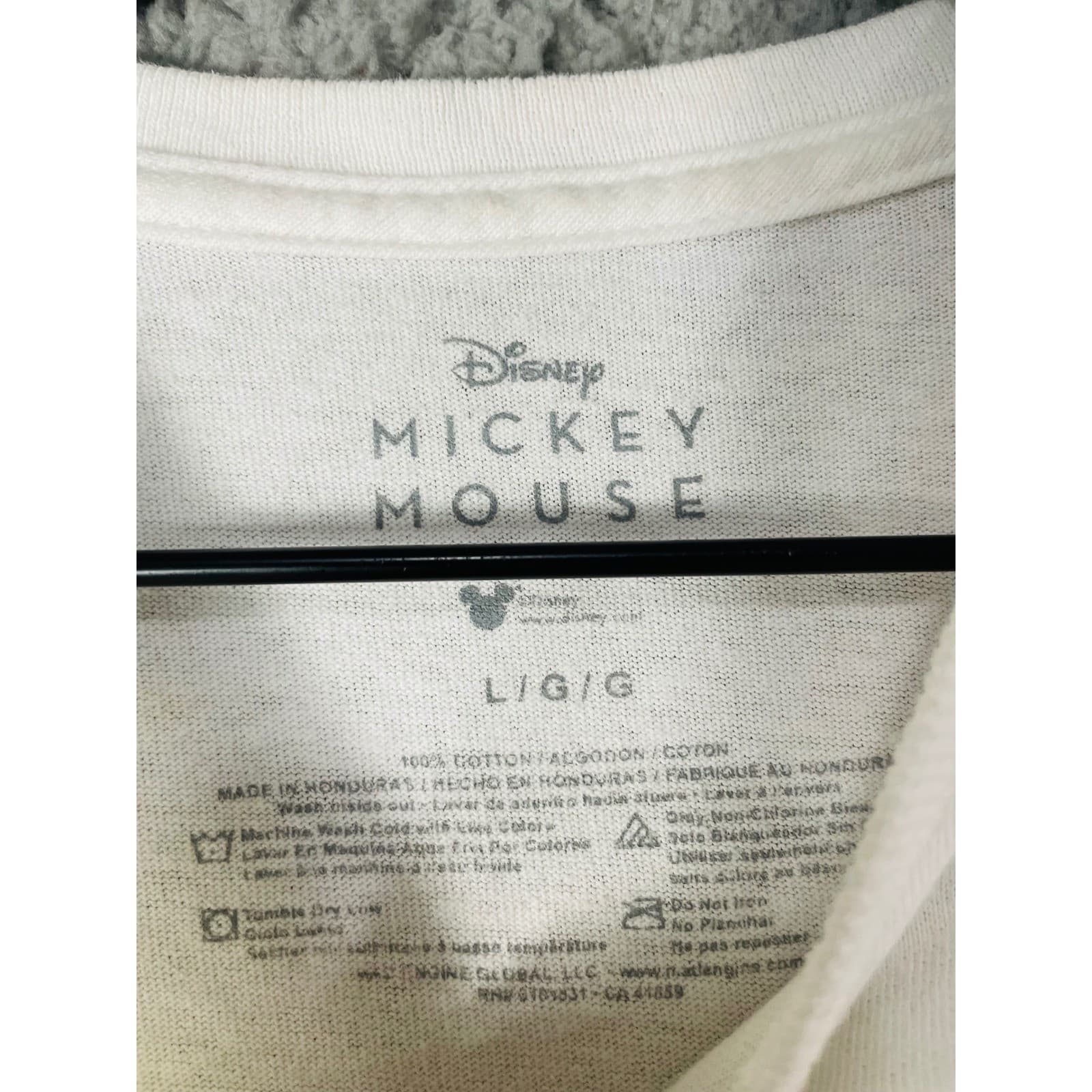 Disney Mickey Mouse Men’s L Pop Art Colorful White Graphic T-Shirt Vintage Style - Thumbnail 6