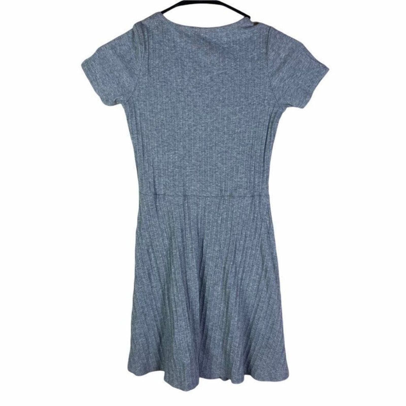 Art Class Dress Girls Large L Gray Ribbed Short Sleeve Skater Casual NWOT - Thumbnail 2