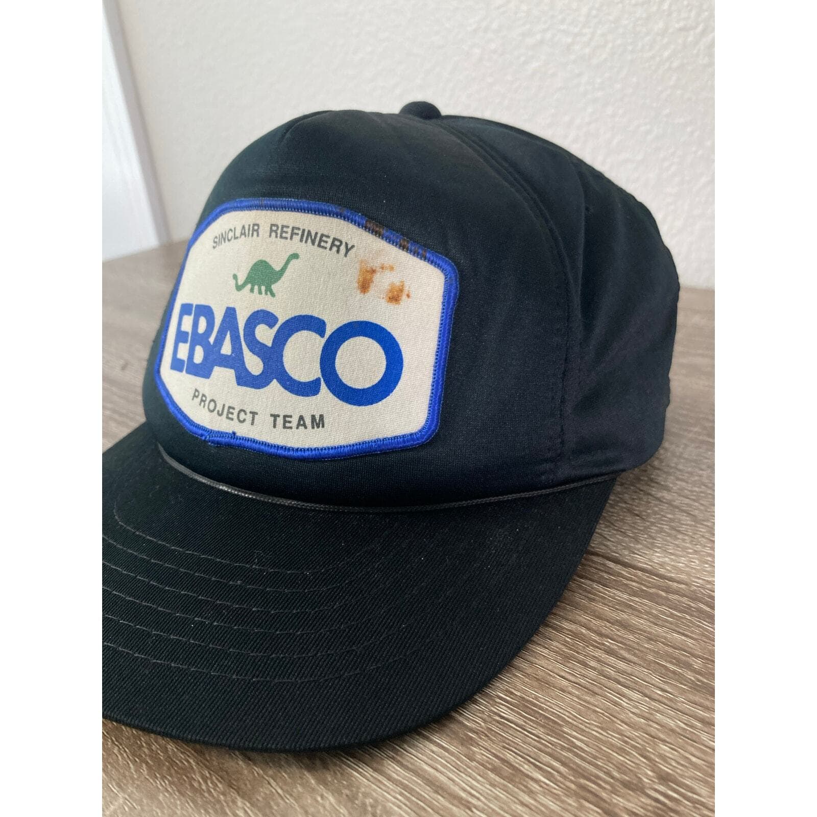 Vintage Sinclair Refinery EBASCO Hat Trucker Snapback Black Foam Mesh Gas Cap - Thumbnail 4