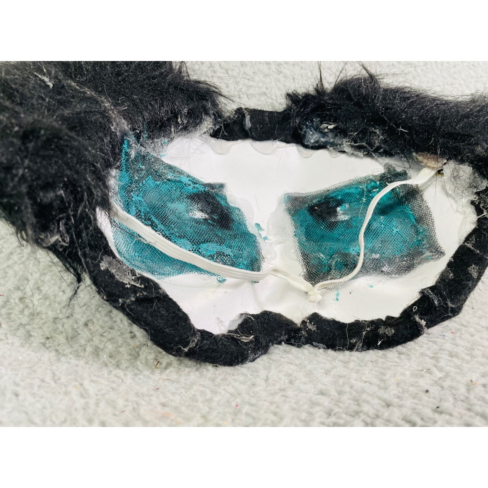 Black Cat Mask Furry Costume Cosplay Therian Animal Fishbone Earring Accessory - Thumbnail 10