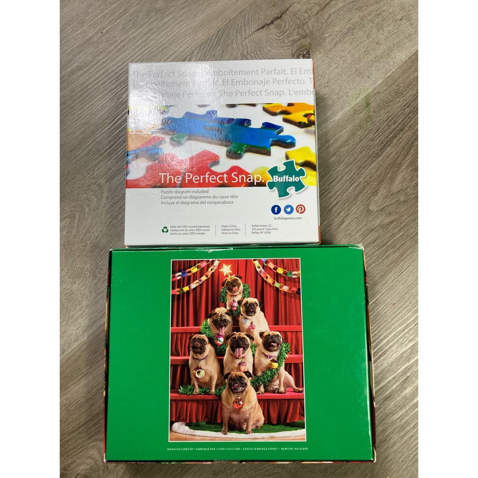 Puzzle Set of 2 300 Piece Christmas & Sea Turtle Jigsaw Puzzle Bundle Pug-Mas - Thumbnail 9
