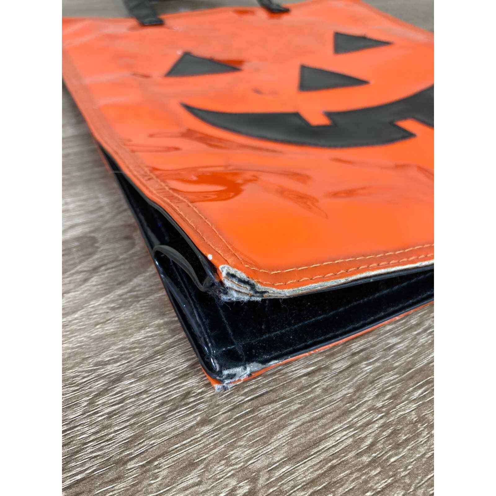 Pumpkin Halloween Latex Bag Tote Jack O Lantern Carry Travel Face Treat - Thumbnail 3