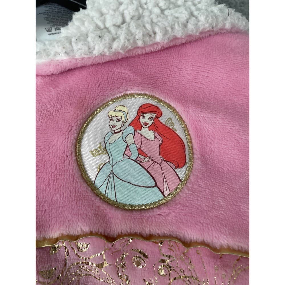 Disney Princess Ariel Cinderella Pink Sherpa Girls Hoodie Jacket Size 6 - Thumbnail 11