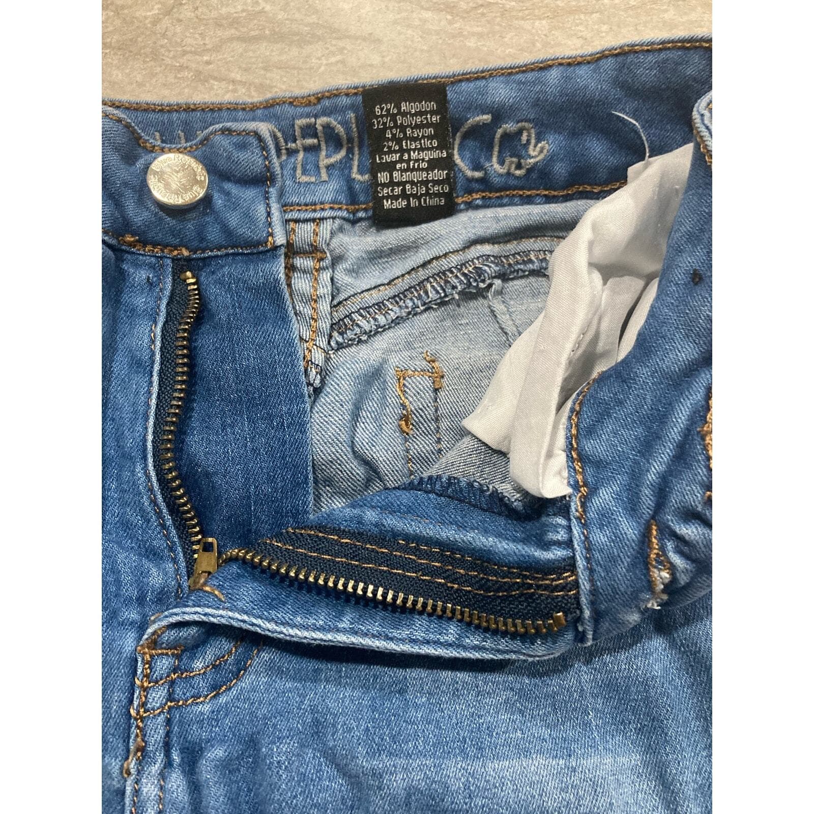 Blue Republic Jeans Womens 0 Medium Wash Distressed Skinny Raw Hem Stretch - Thumbnail 4