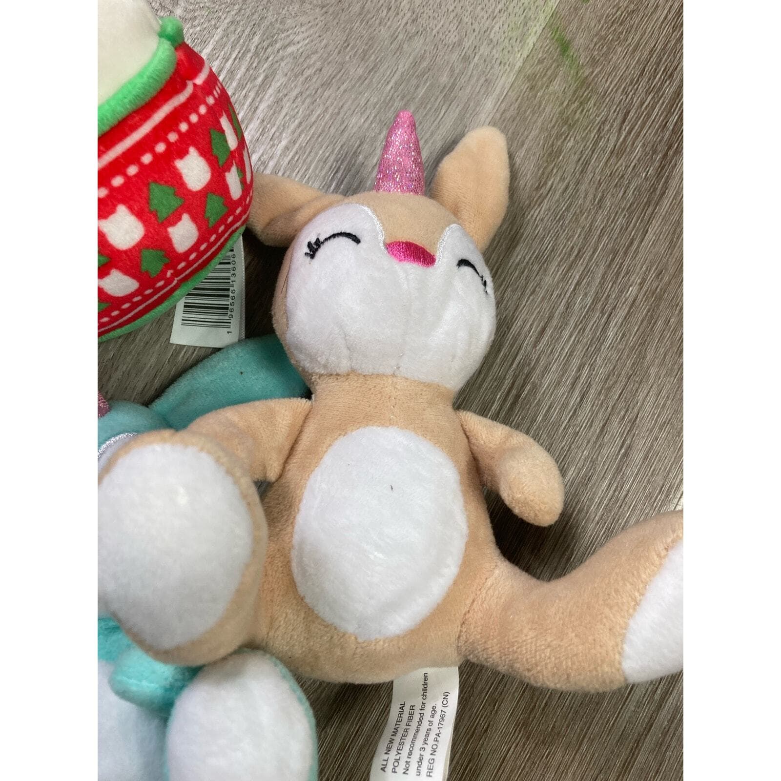 Plush Toy Lot Squishmallow Cam Cat Holiday Christmas Unicorn Teddy Bear Keychain - Thumbnail 5