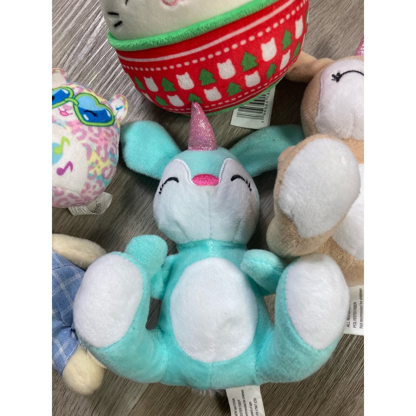 Plush Toy Lot Squishmallow Cam Cat Holiday Christmas Unicorn Teddy Bear Keychain - Thumbnail 4