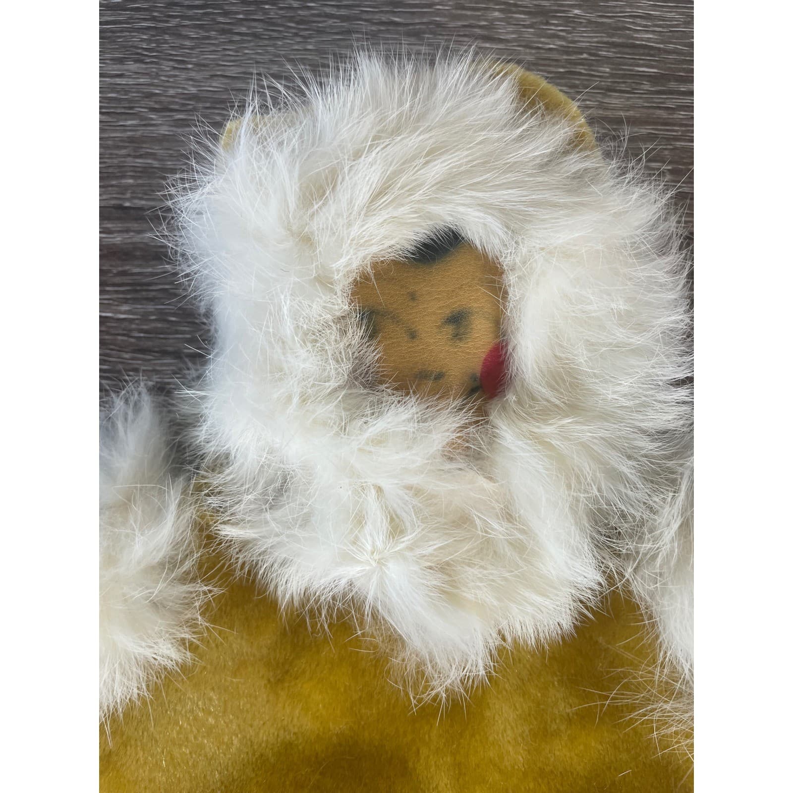 Vintage Alaska Hand Puppet Fur Trim Leather Face Souvenir Doll - Thumbnail 3