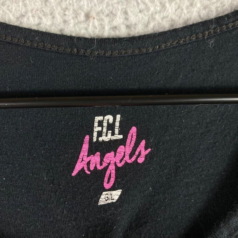 FCL Angels Tank Top Girls Youth Large Black SWAG Muscle Graphic Gym Tank Top - Thumbnail 3