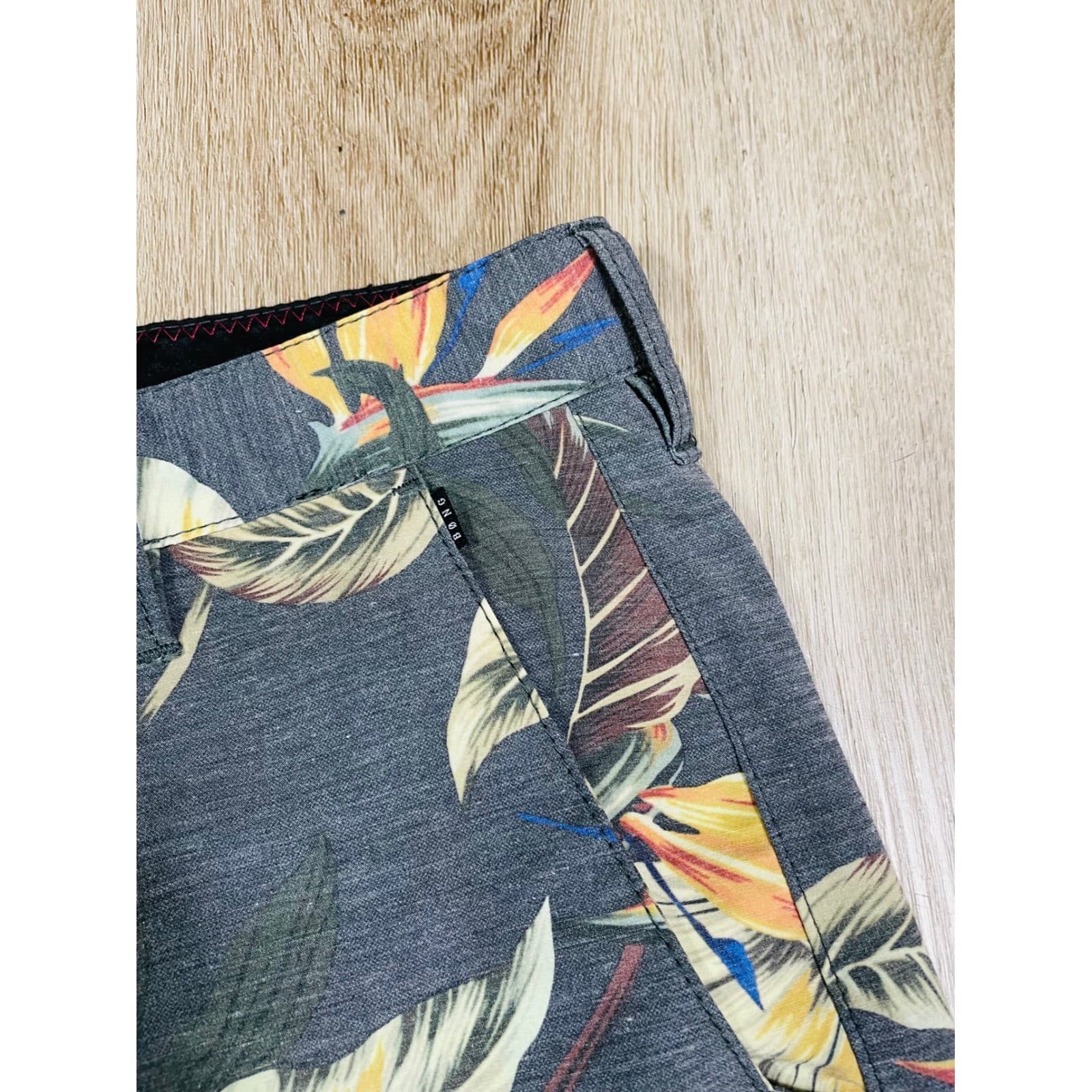 Billabong Platinum X Hybrid Boardshorts Men’s 32 Floral Leaf Print Swim Surf - Thumbnail 5