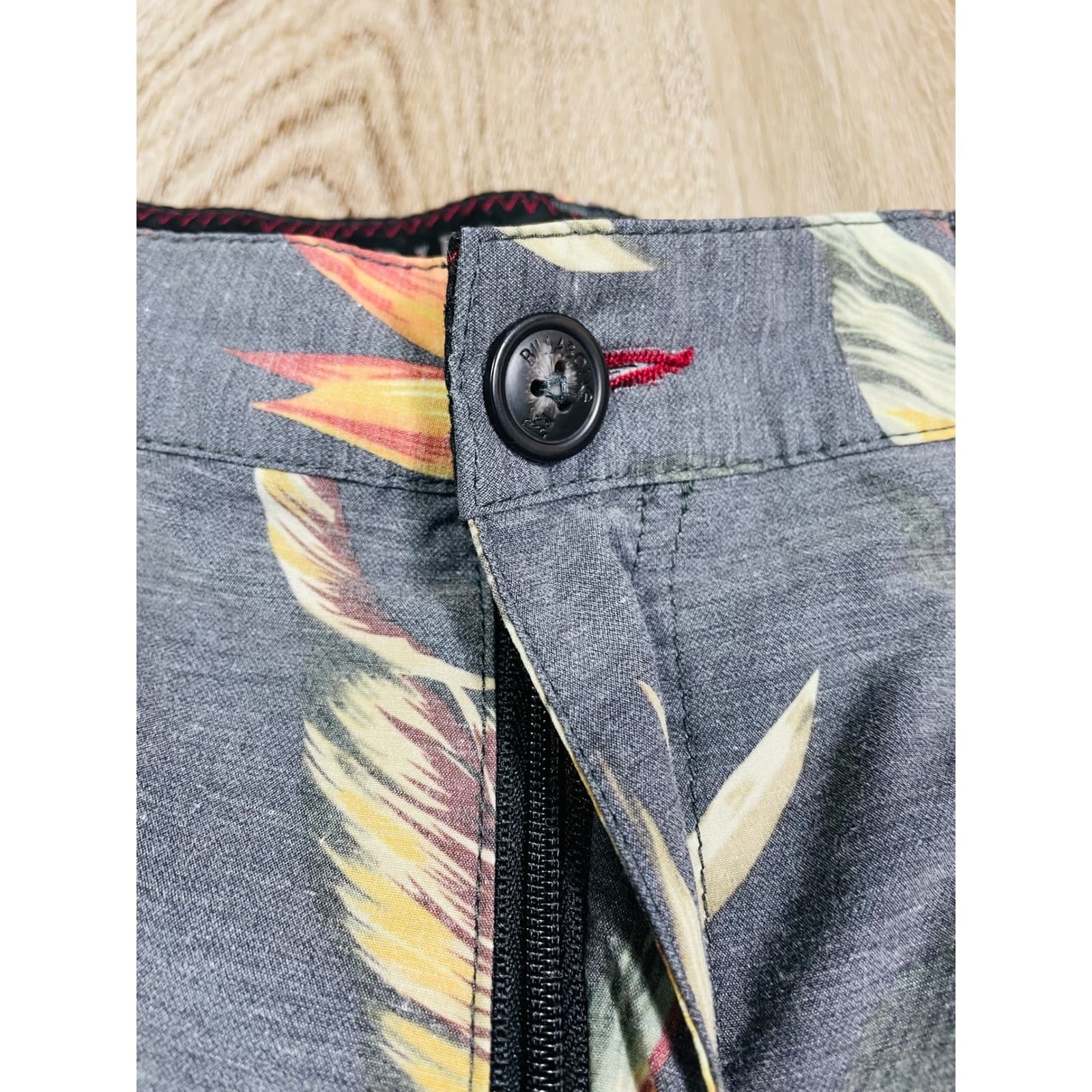 Billabong Platinum X Hybrid Boardshorts Men’s 32 Floral Leaf Print Swim Surf - Thumbnail 6