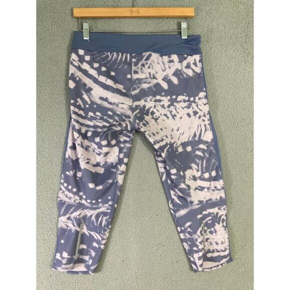 Adidas Leggings Womens M Blue Climacool Graphic Crop 3/4 Running Gym Pants - Thumbnail 5