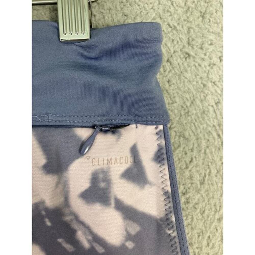 Adidas Leggings Womens M Blue Climacool Graphic Crop 3/4 Running Gym Pants - Thumbnail 10