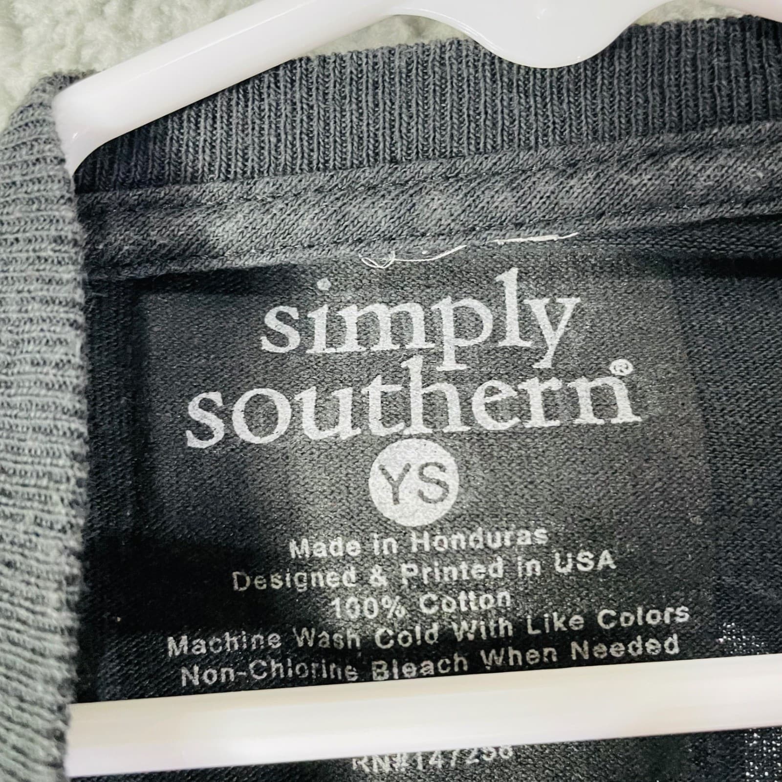 Simply Southern Collection Youth Spooky Mini Halloween T Shirt Black YS - Thumbnail 2