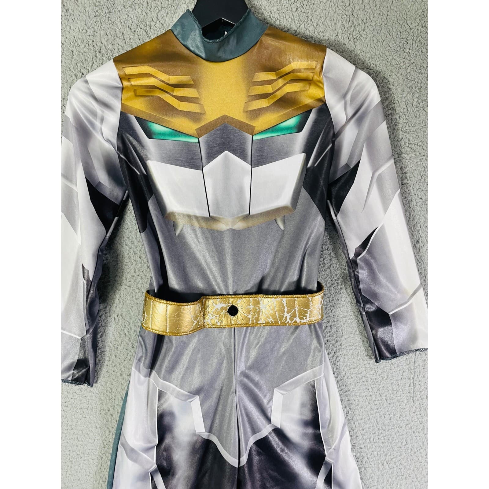 Power Rangers Megaforce Costume Gray Gold Child Size M (7-8) Disguise - Thumbnail 3