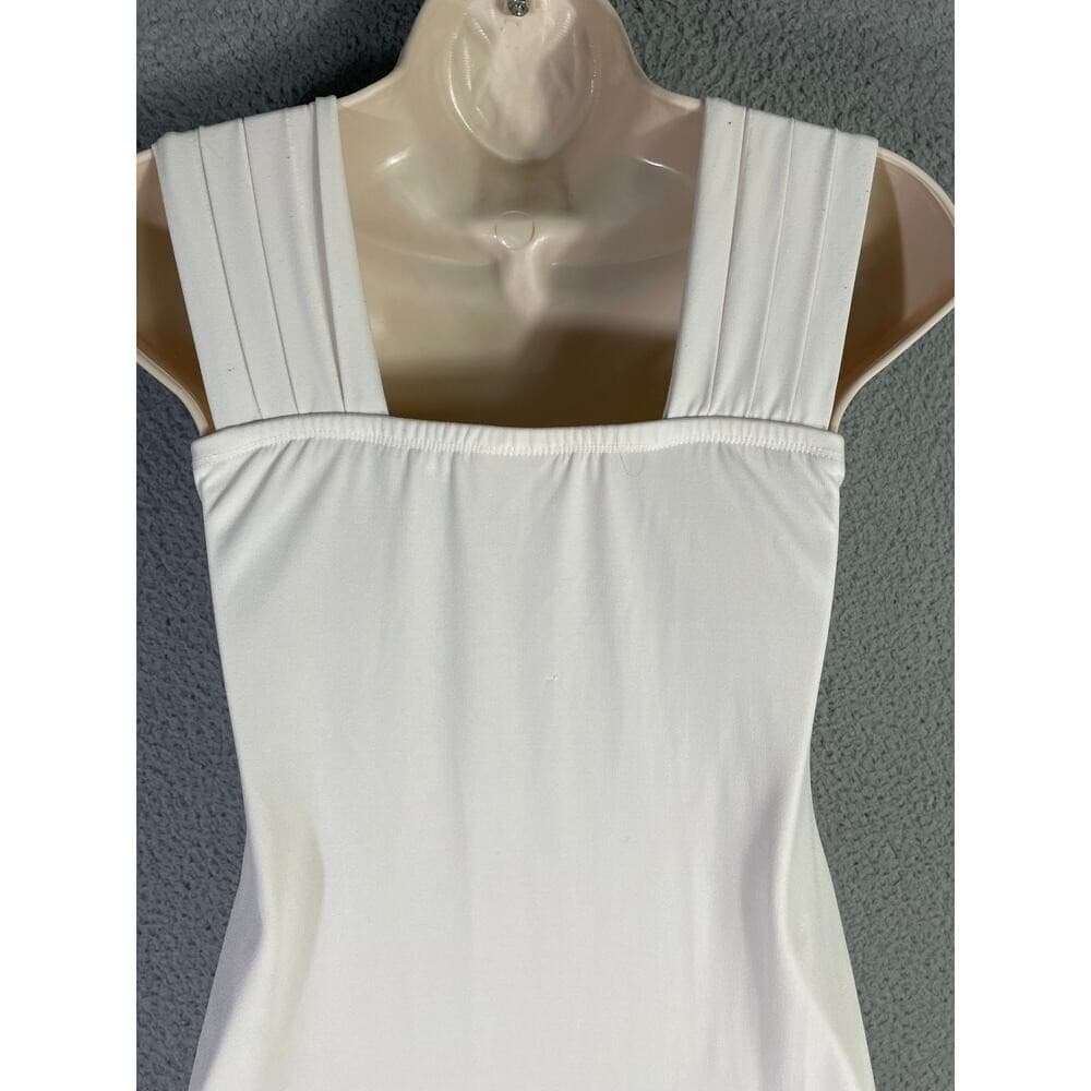 En Focus Studio Dress Womens 4 White Lace Pintuck Tiered Sheath Bridal Cocktail - Thumbnail 5