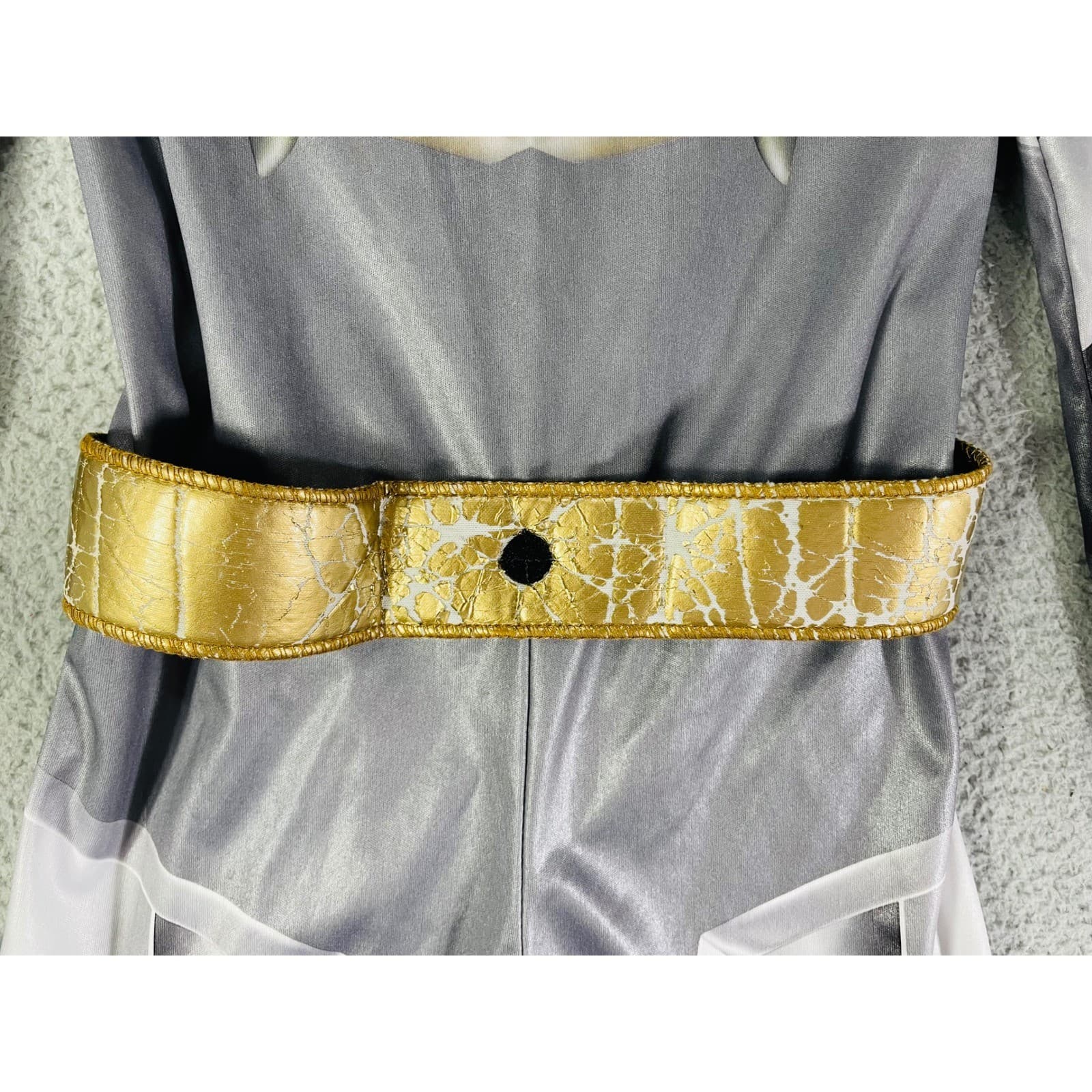 Power Rangers Megaforce Costume Gray Gold Child Size M (7-8) Disguise - Thumbnail 4
