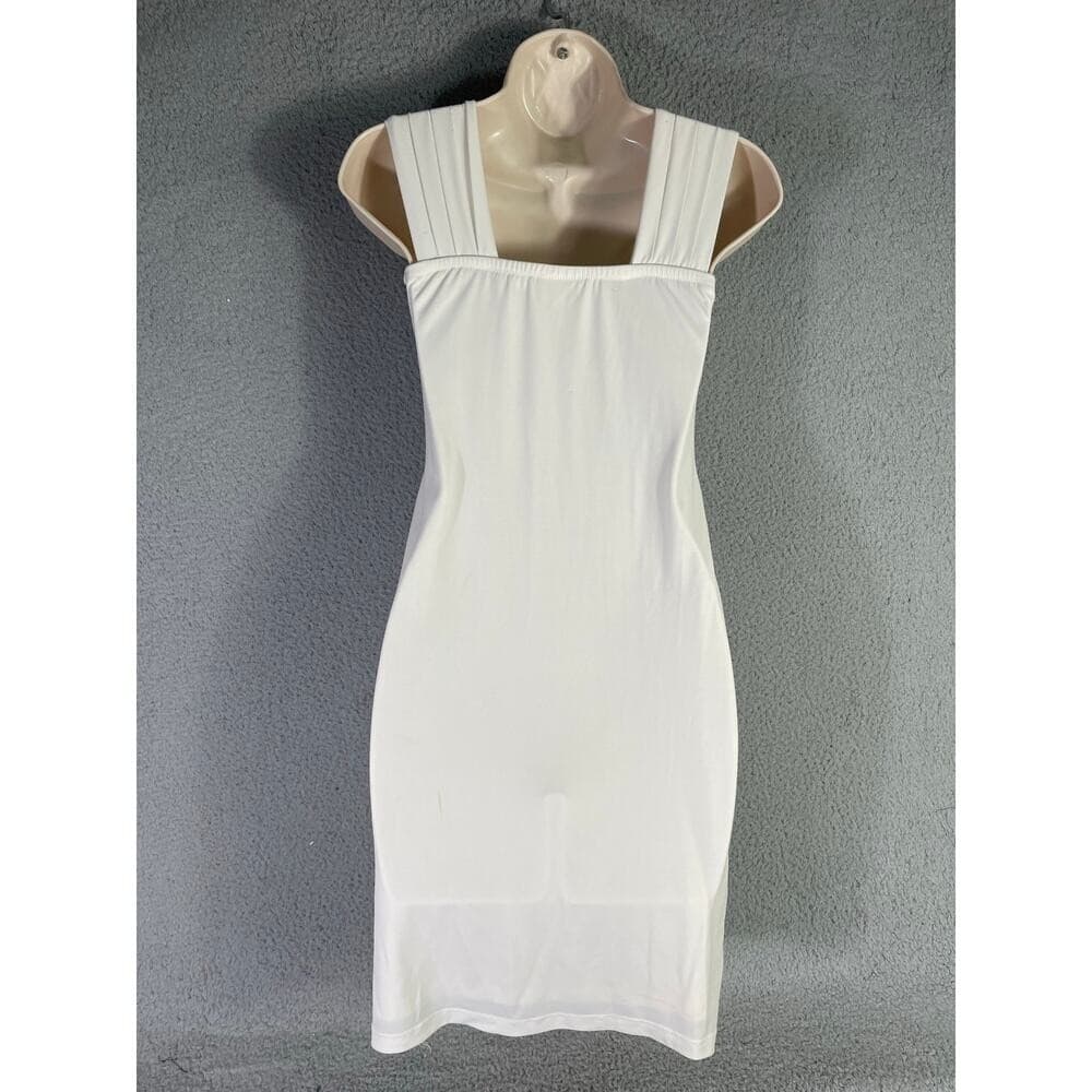 En Focus Studio Dress Womens 4 White Lace Pintuck Tiered Sheath Bridal Cocktail - Thumbnail 7
