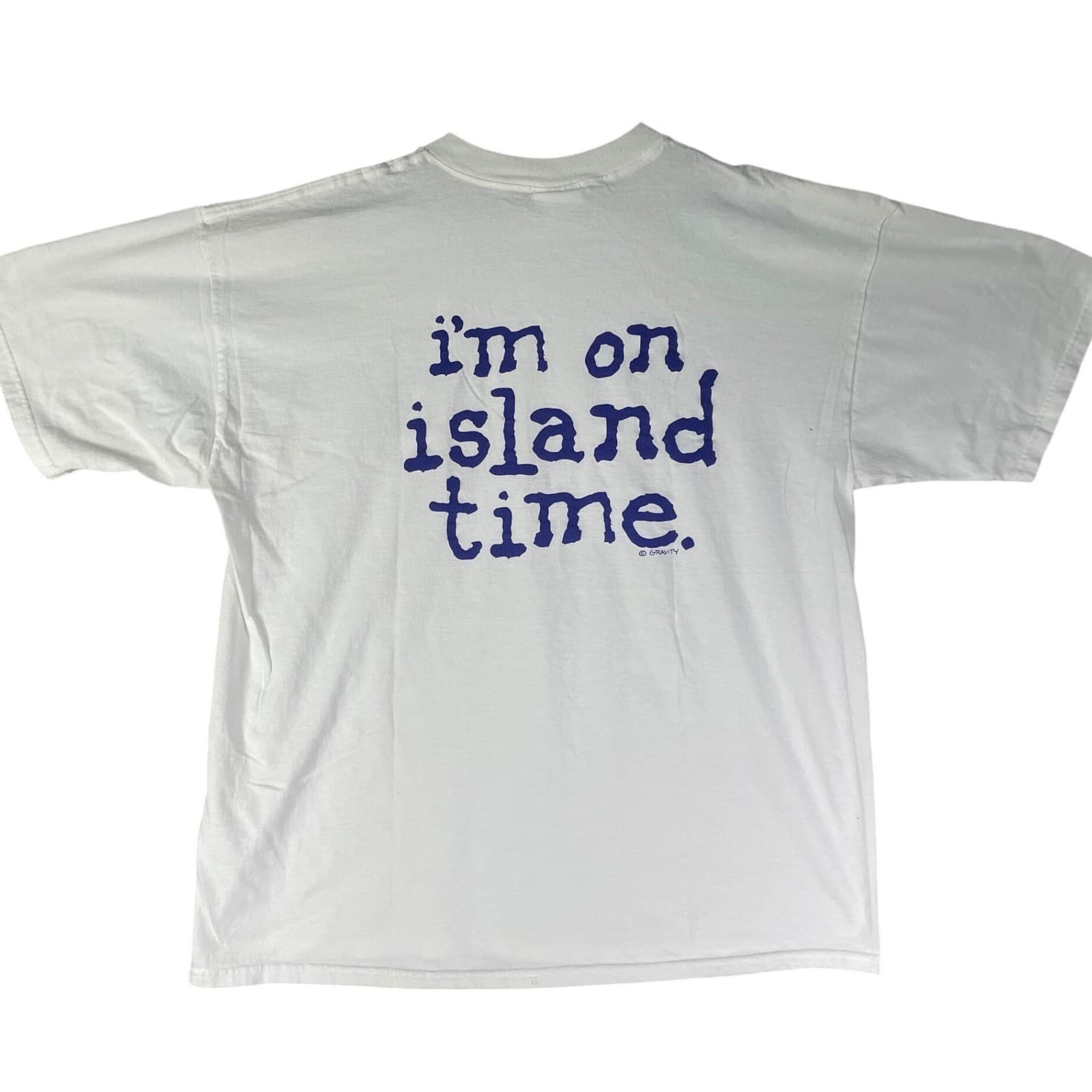 Disney Cruise Line Castaway Cay Bahamas Island Time White T-Shirt XXL Vintage - Thumbnail 3