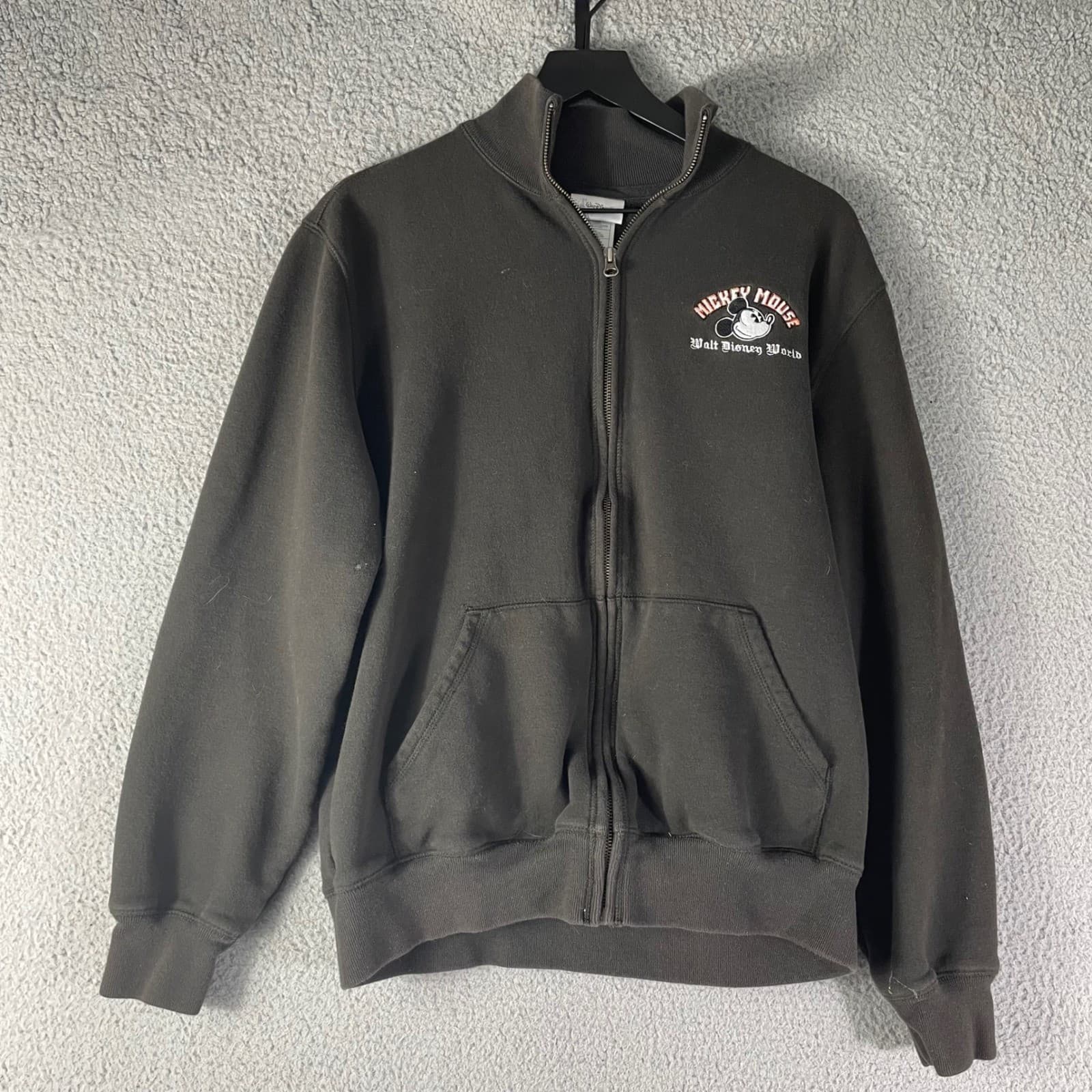 Disney Parks Mickey Mouse Quarter Zip Sweatshirt Large Gray Pullover - Thumbnail 6