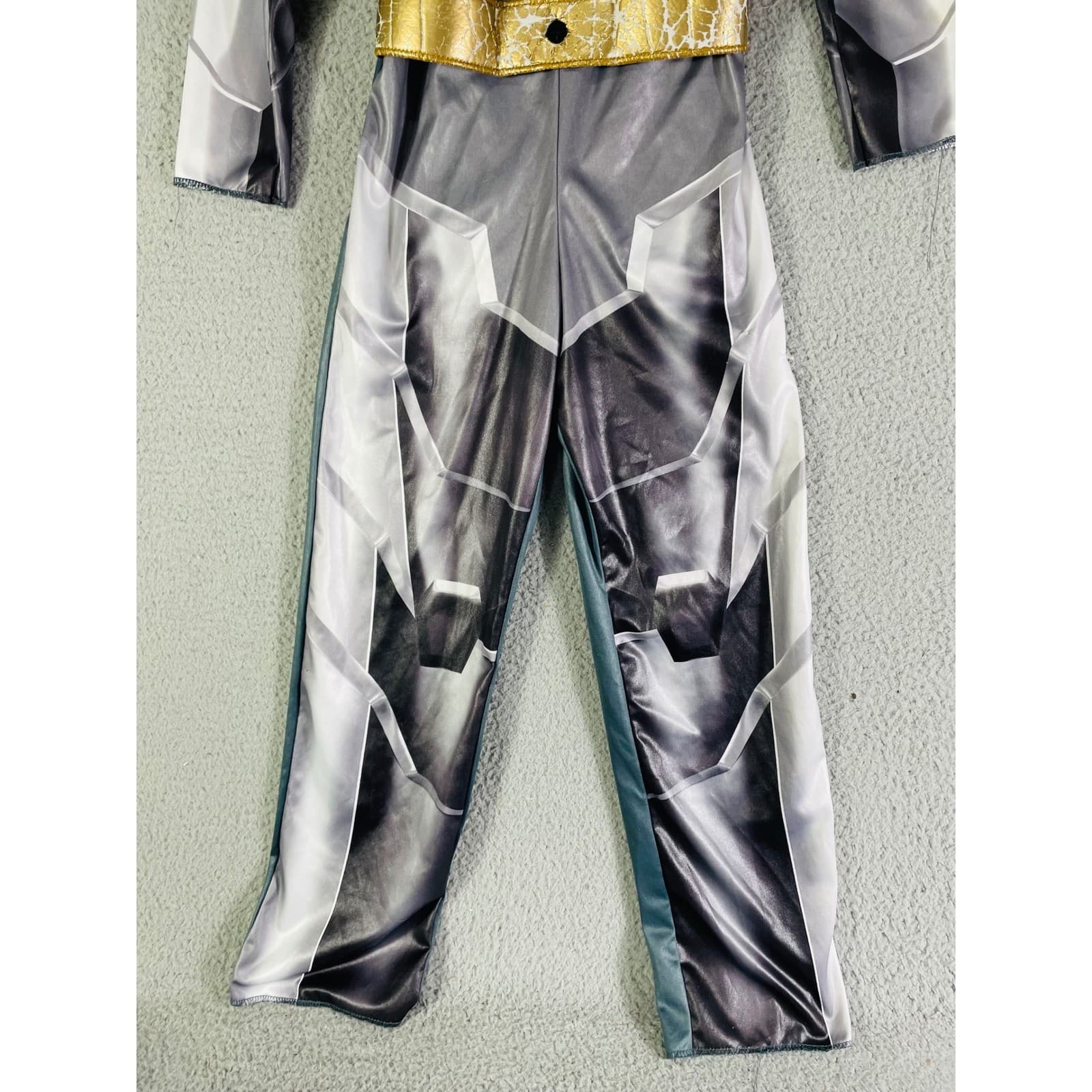 Power Rangers Megaforce Costume Gray Gold Child Size M (7-8) Disguise - Thumbnail 6