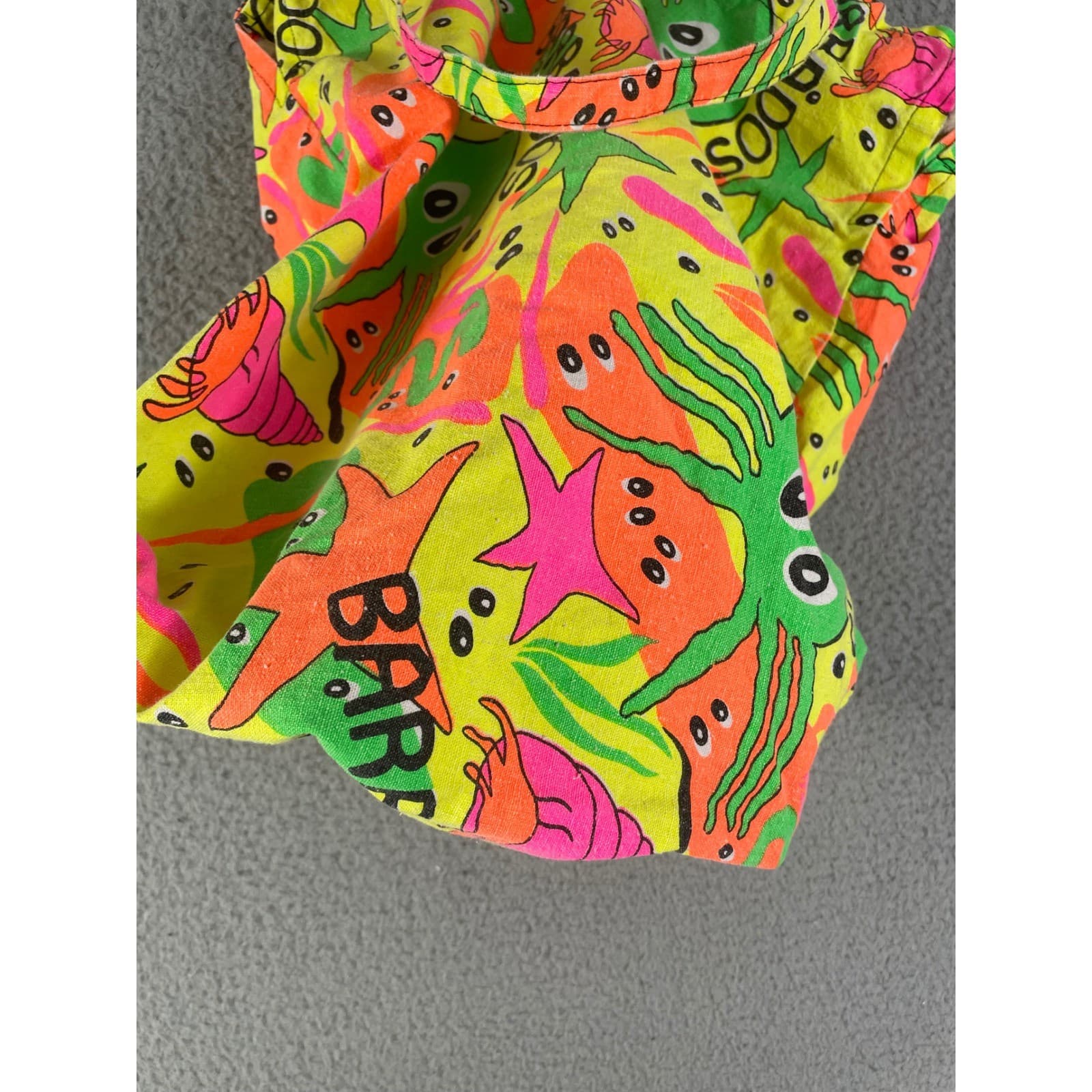 Neon Tropical Beach Tote Bag Octopus Starfish Colorful Travel Pool Summer - Thumbnail 12