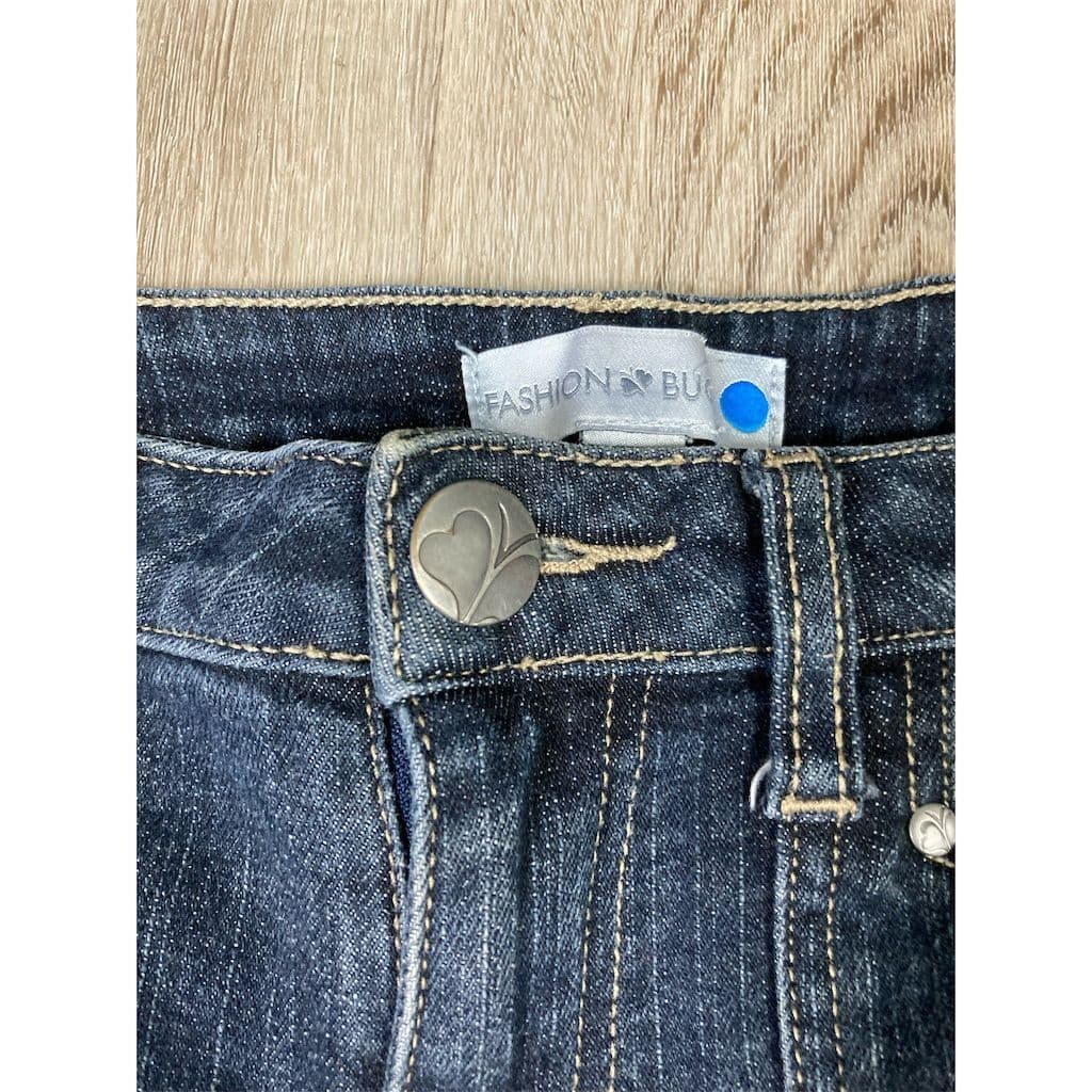 Fashion Bug Jeans Womens 5 Dark Blue Flare Bootcut Patch Pocket Y2K VTG Denim - Thumbnail 5