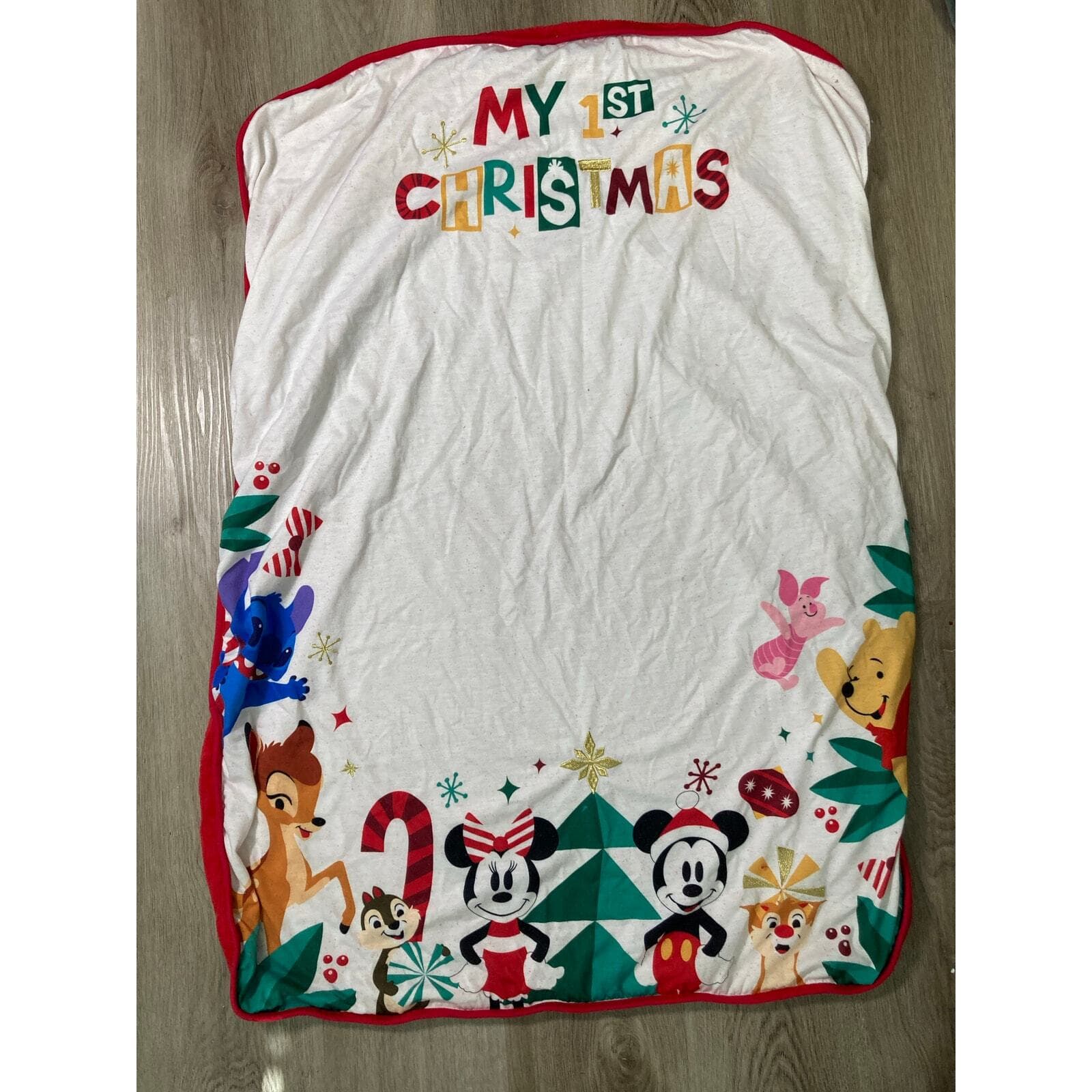 Disney Mickey & Friends My 1st Christmas Baby Crib Play Floor Blanket Multicolor - Thumbnail 2