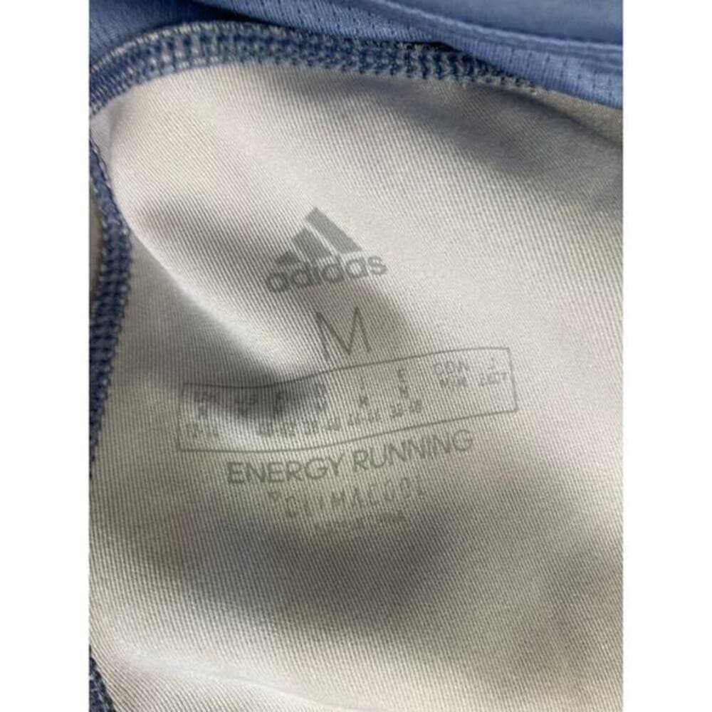 Adidas Leggings Womens M Blue Climacool Graphic Crop 3/4 Running Gym Pants - Thumbnail 3