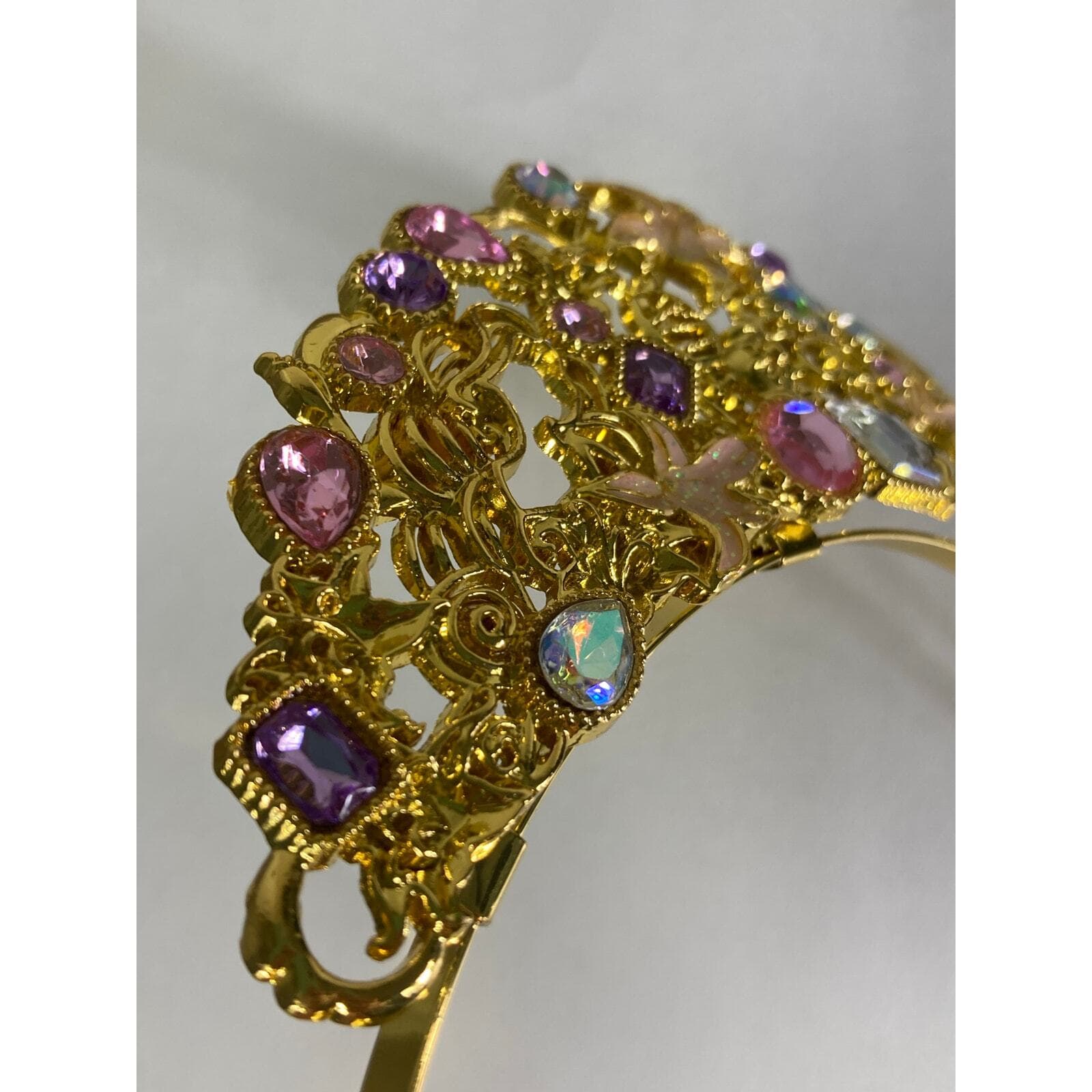 Disney Store Aurora Tiara Kids Gold Pink Crown Sleeping Beauty Costume Headband - Thumbnail 4