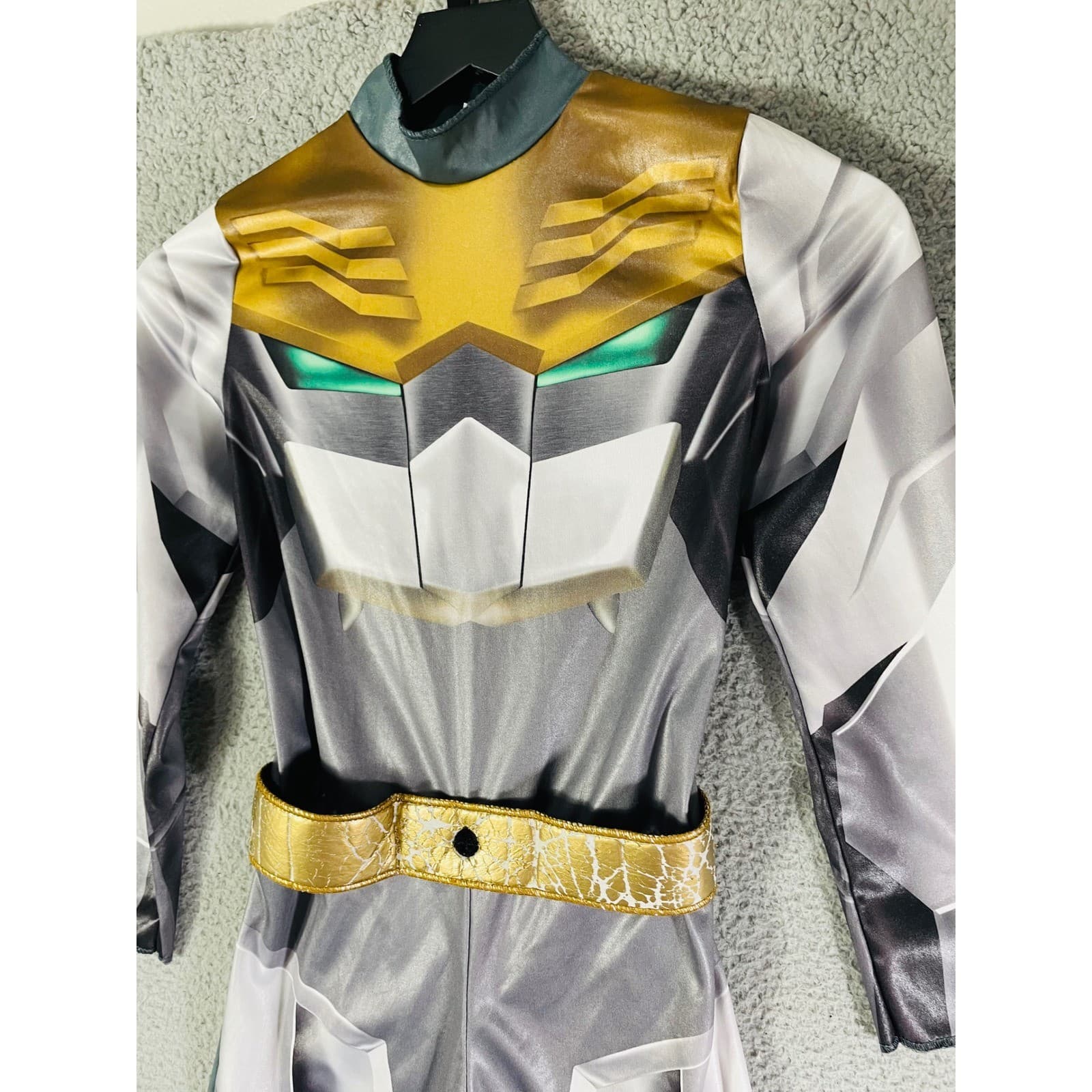 Power Rangers Megaforce Costume Gray Gold Child Size M (7-8) Disguise - Thumbnail 5