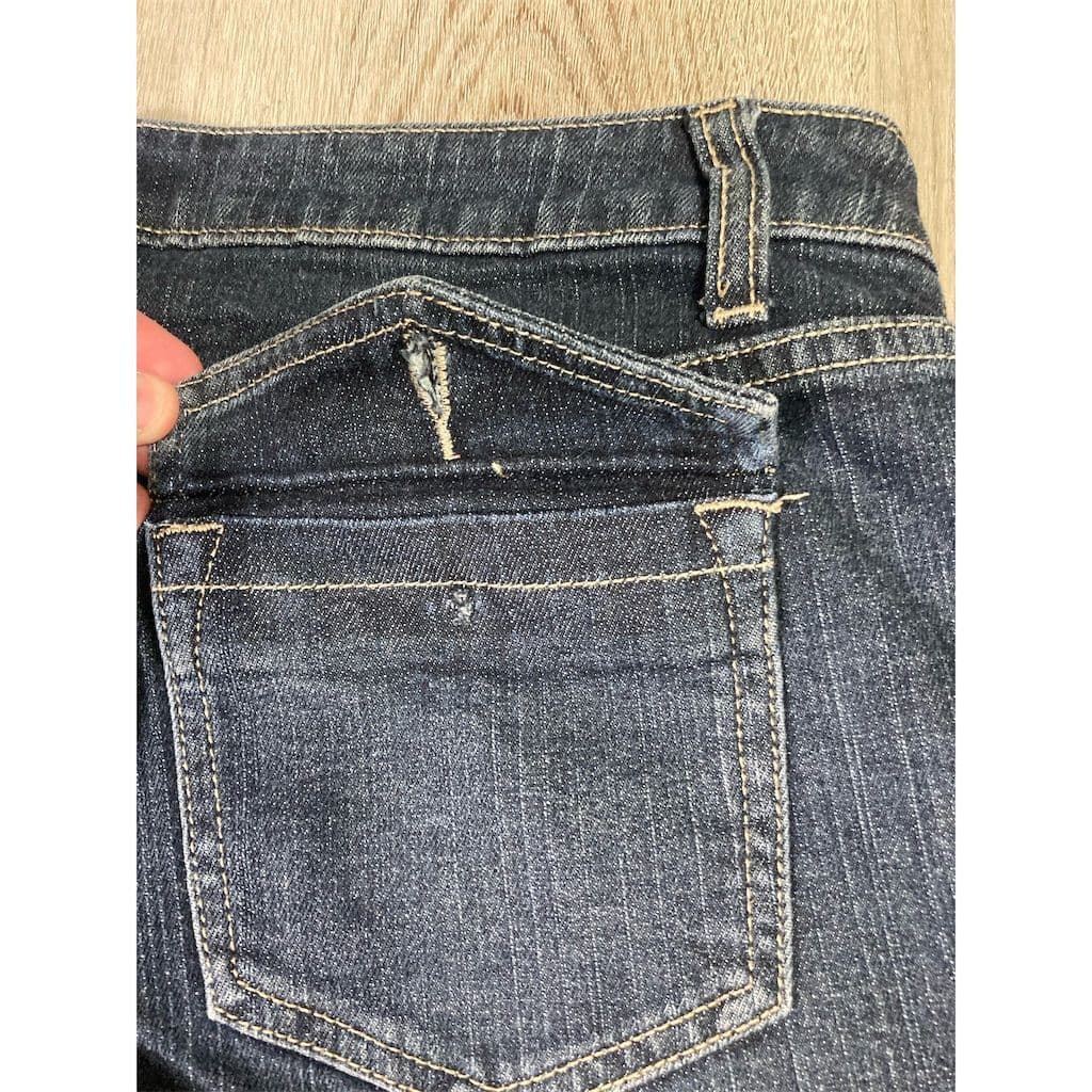 Fashion Bug Jeans Womens 5 Dark Blue Flare Bootcut Patch Pocket Y2K VTG Denim - Thumbnail 8