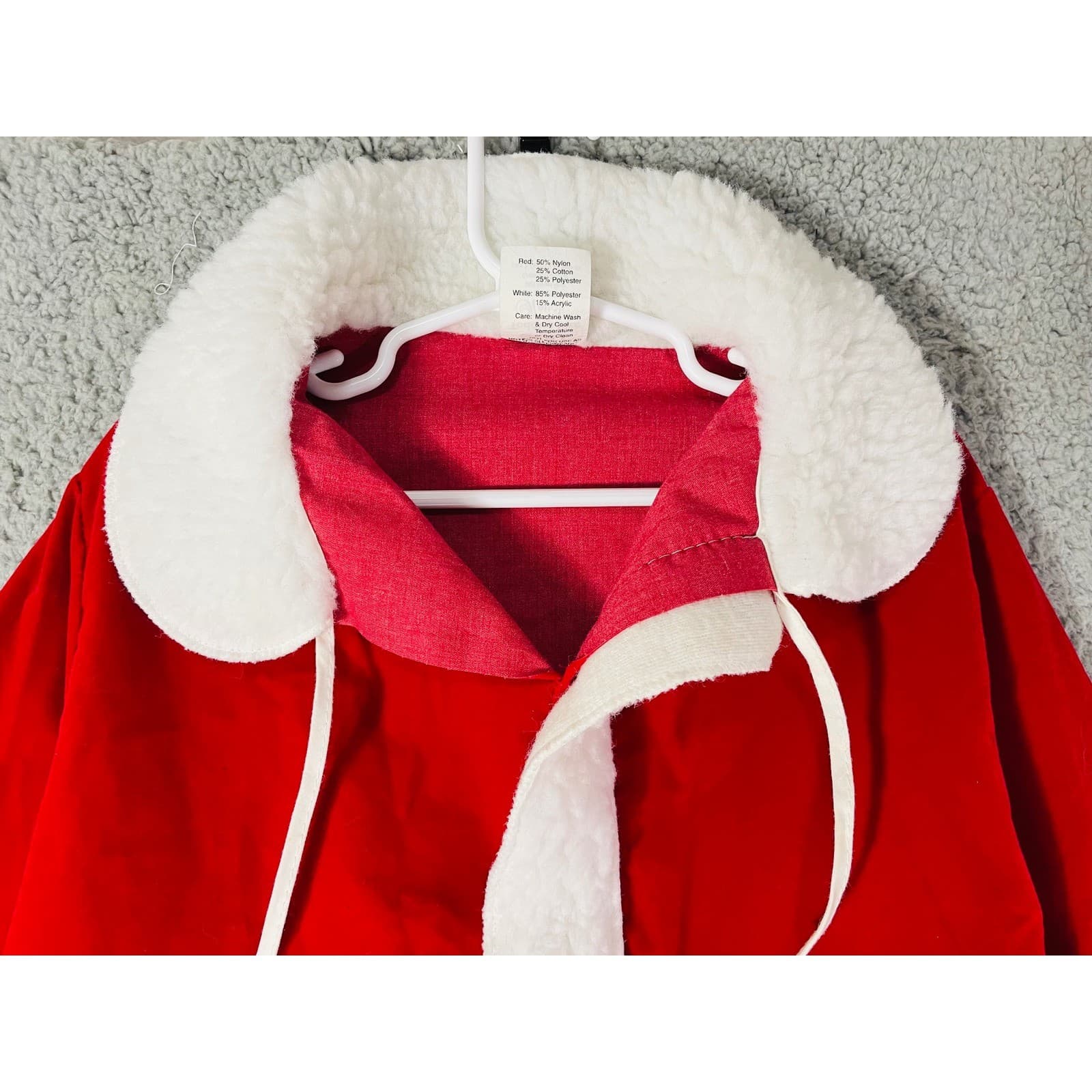 Toddler Santa Suit Jacket Vintage 90s Red White Holiday Christmas Costume - Thumbnail 6
