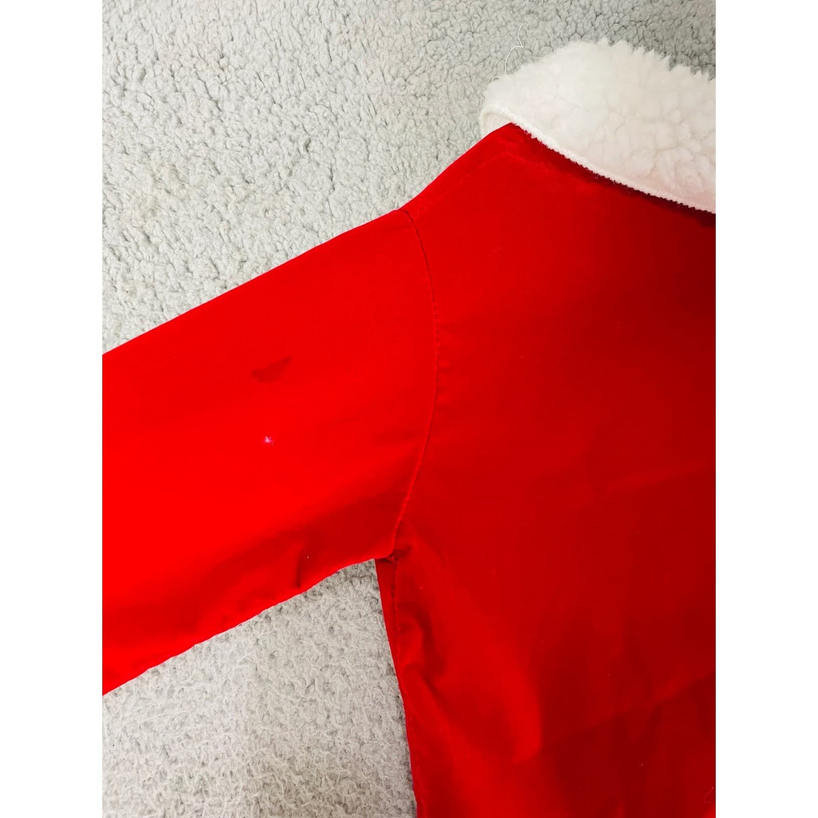 Toddler Santa Suit Jacket Vintage 90s Red White Holiday Christmas Costume - Thumbnail 11